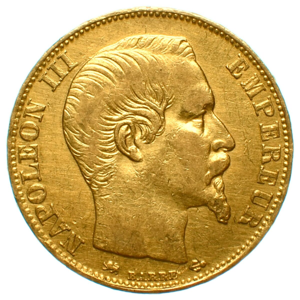 20 francs or 1855 D Lyon revers 457