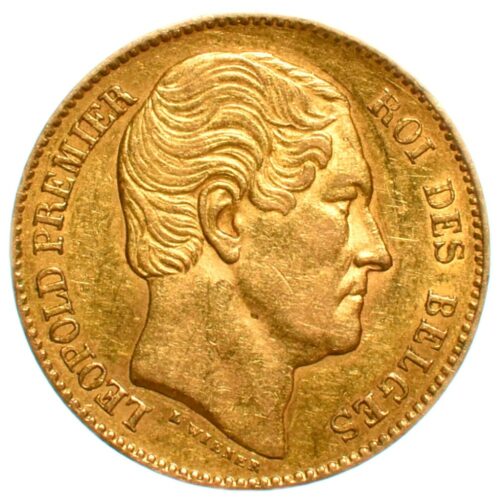 Belgique 20francs or 1865 revers 406
