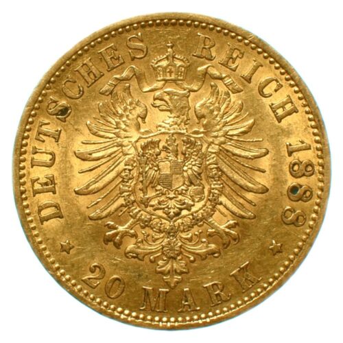 allemagne 20mark or 1888 avers 402