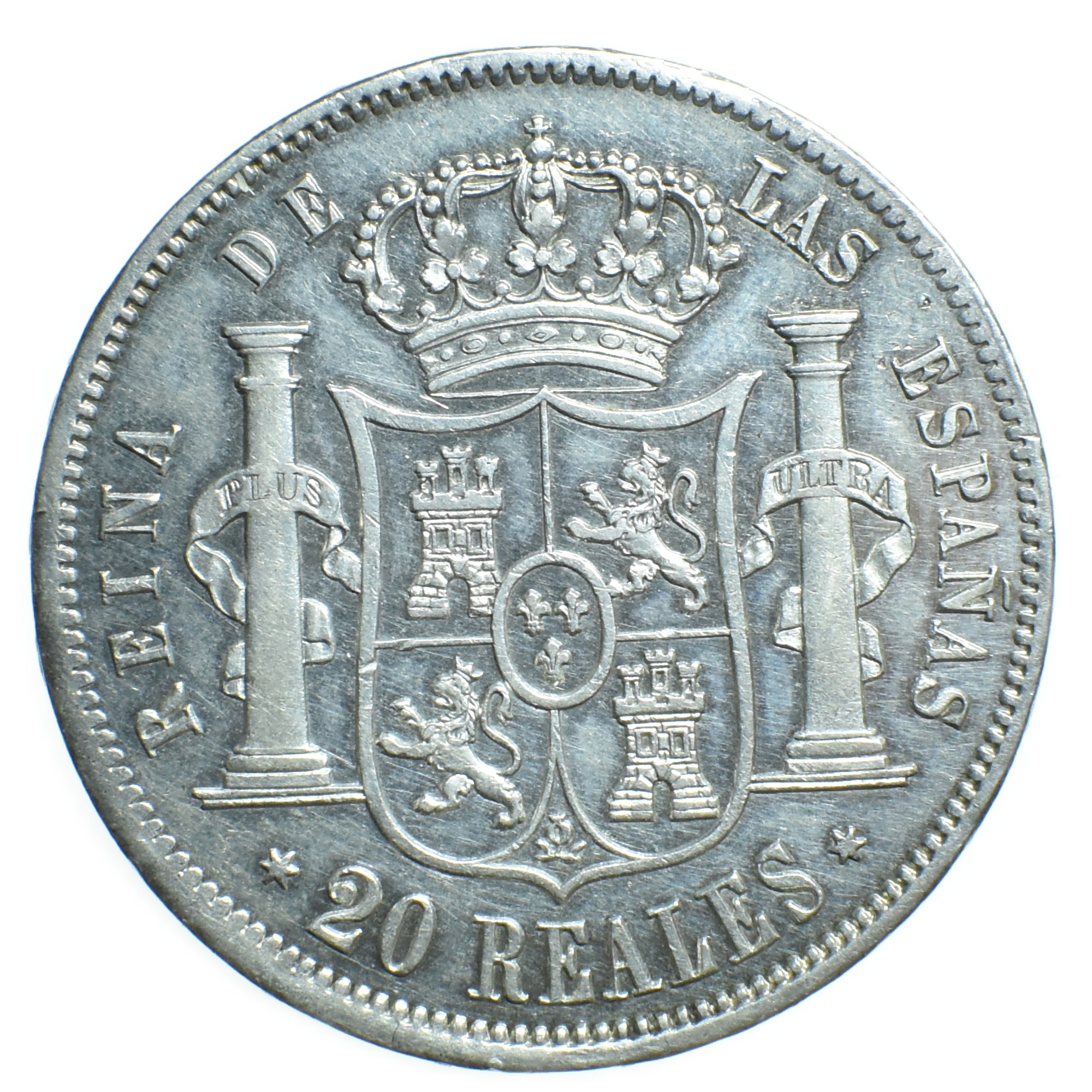 espagne 20reales 1858 avers 212