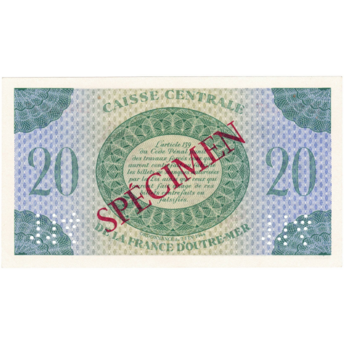 outre mer 20 francs specimen 1941 revers 028