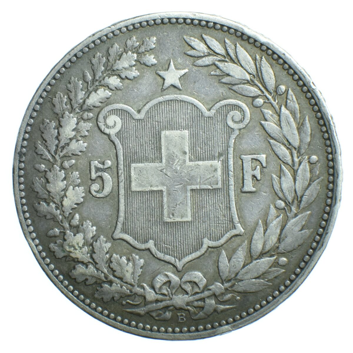 5 francs suisse revers 1894 284