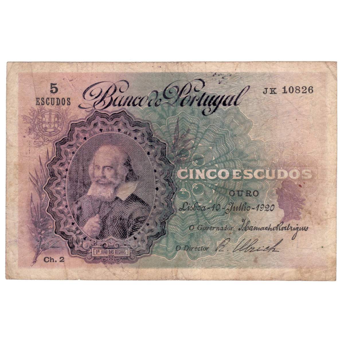 portugal 5 escudos 1920 avers 090