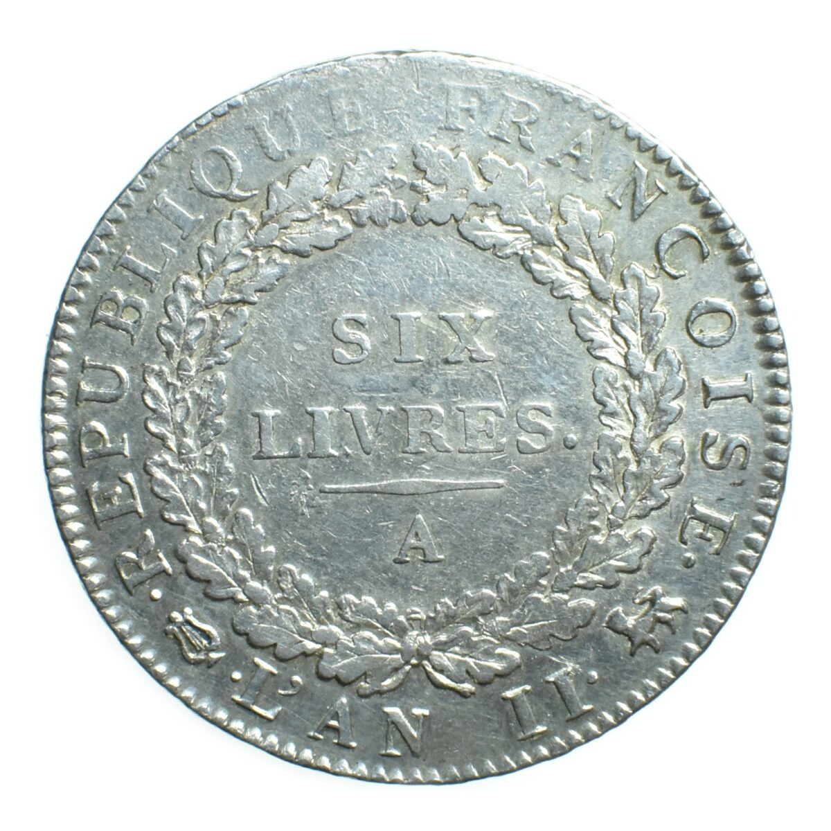 6 livres 1793 A revers 387