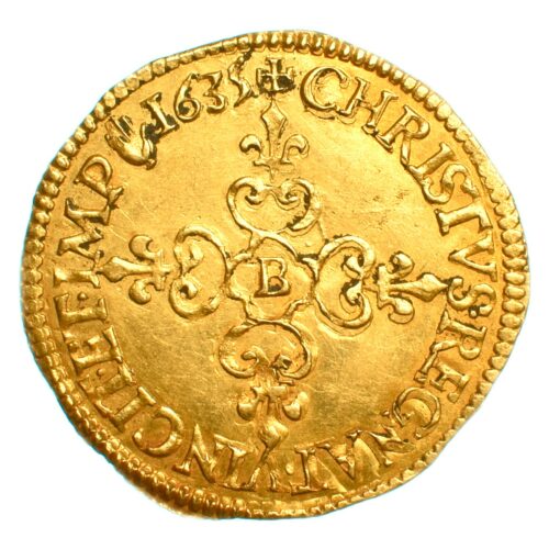 louis XIII 1635 rouen revers or 309