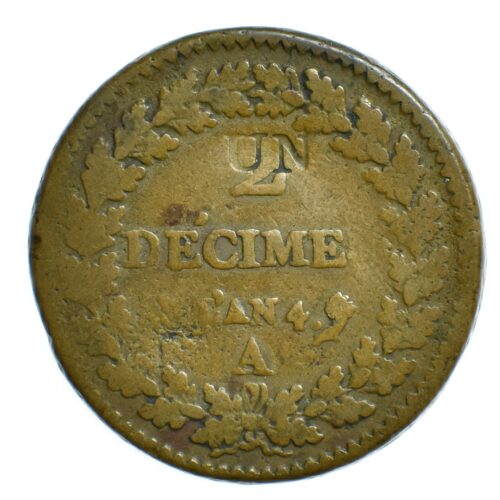 un decime surfrappe an 4 paris avers 151