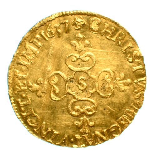 LOUIS XIII OR 1637 TROYES REVERS