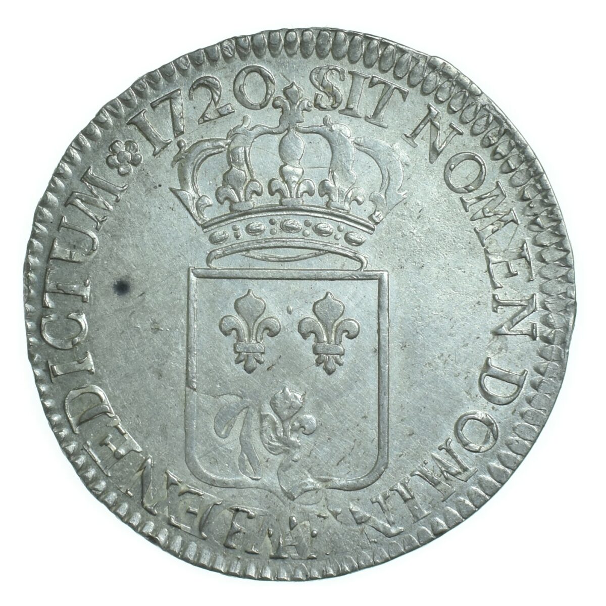 LOUIS XV ECU DE FRANCE 1720 A REVERS