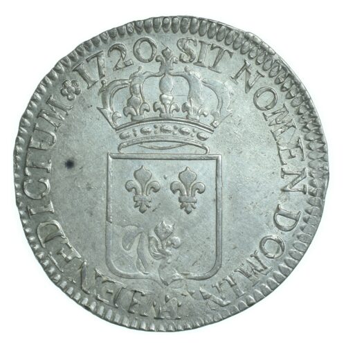 LOUIS XV ECU DE FRANCE 1720 A REVERS