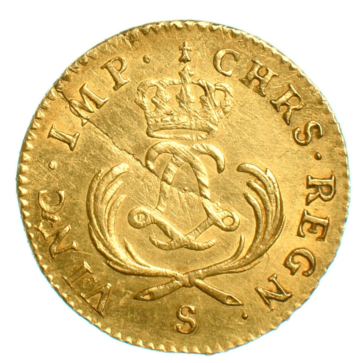 LouisXV Mirliton 1723 Reims revers