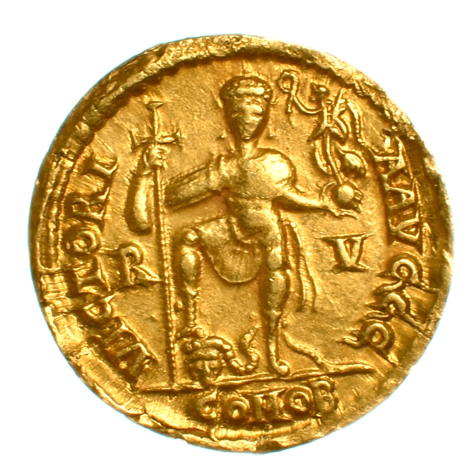 VALENTINIEN III SOLIDUS OR RAVENNE REVERS