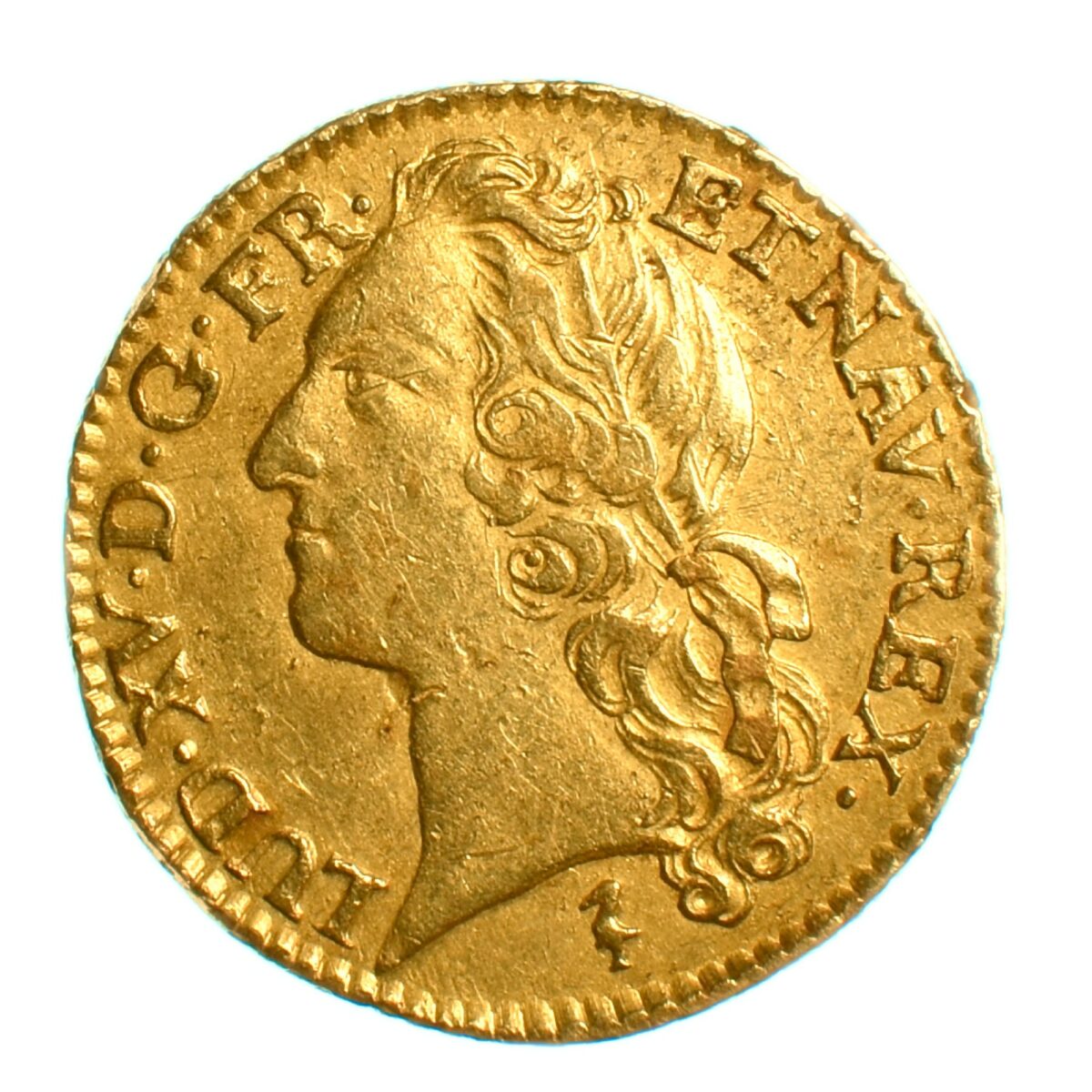 Louis XV Or bandeau avers 1747 Lille
