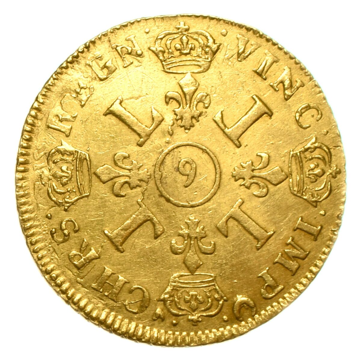 LOUISXIV DOUBLELOUIS OR 1693 RENNES REVERS