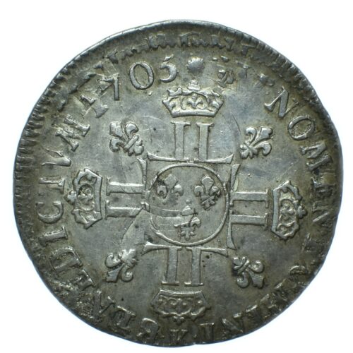 LOUISXIV QUART ECU 1705 BORDEAUX REVERS