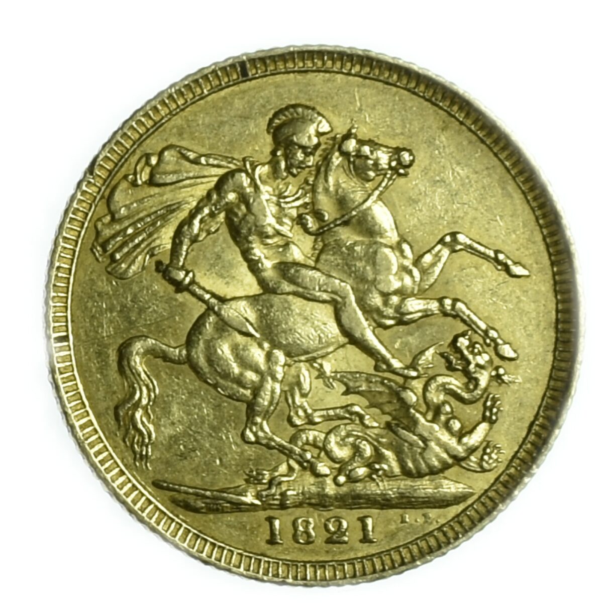 SOUVERAIN OR GEORGES IV 1821 REVERS