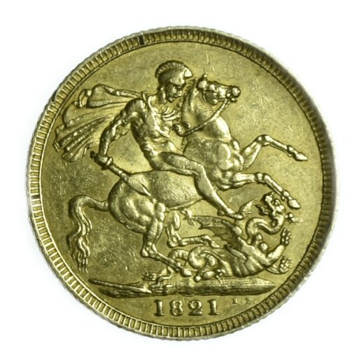SOUVERAIN OR GEORGES IV 1821 REVERS