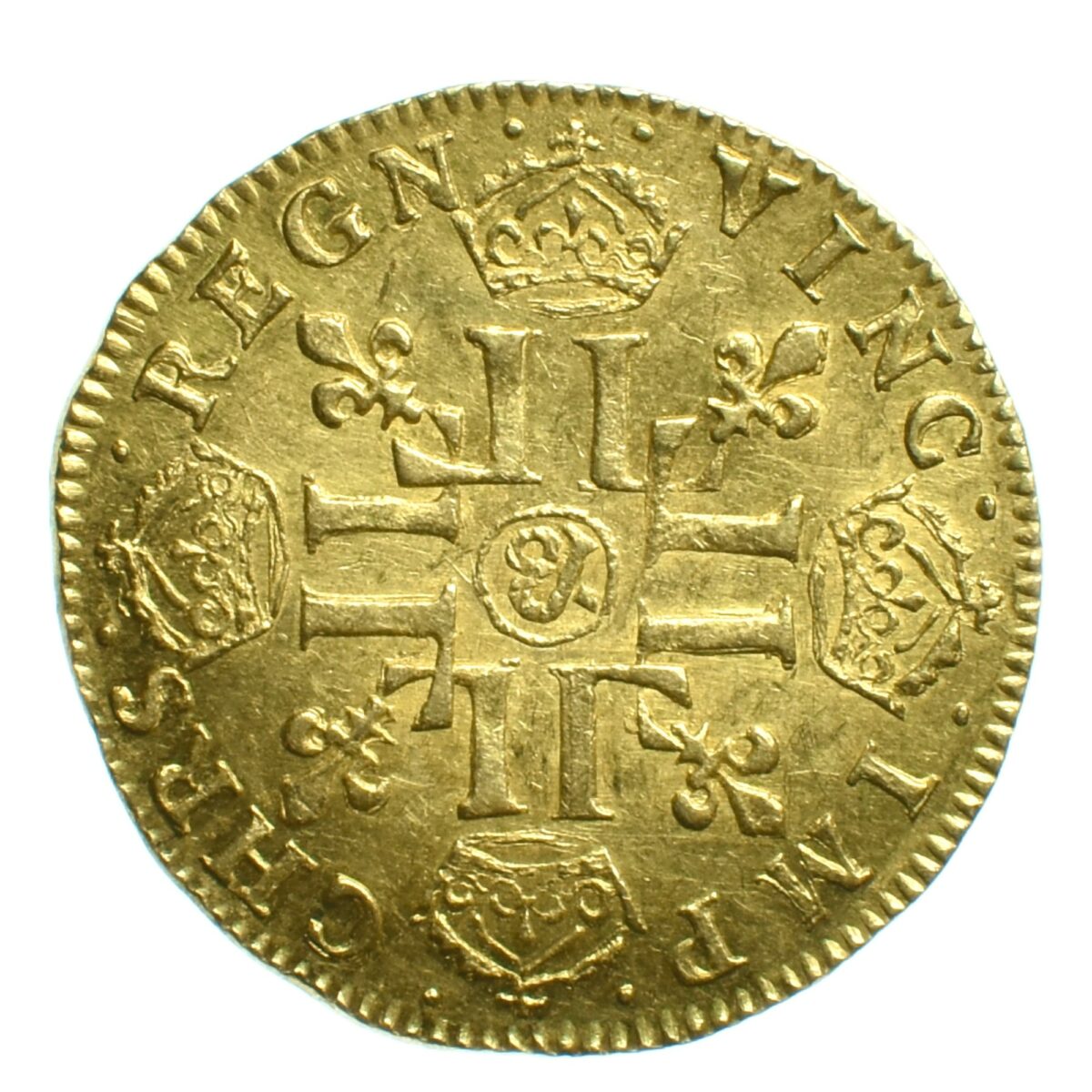 LOUIS XIV LOUIS OR 1647 AIX REVERS