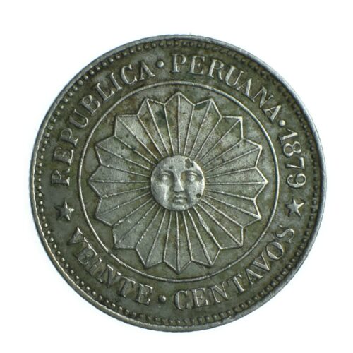 PEROU 20 CENTAVOS 1879 REVERS
