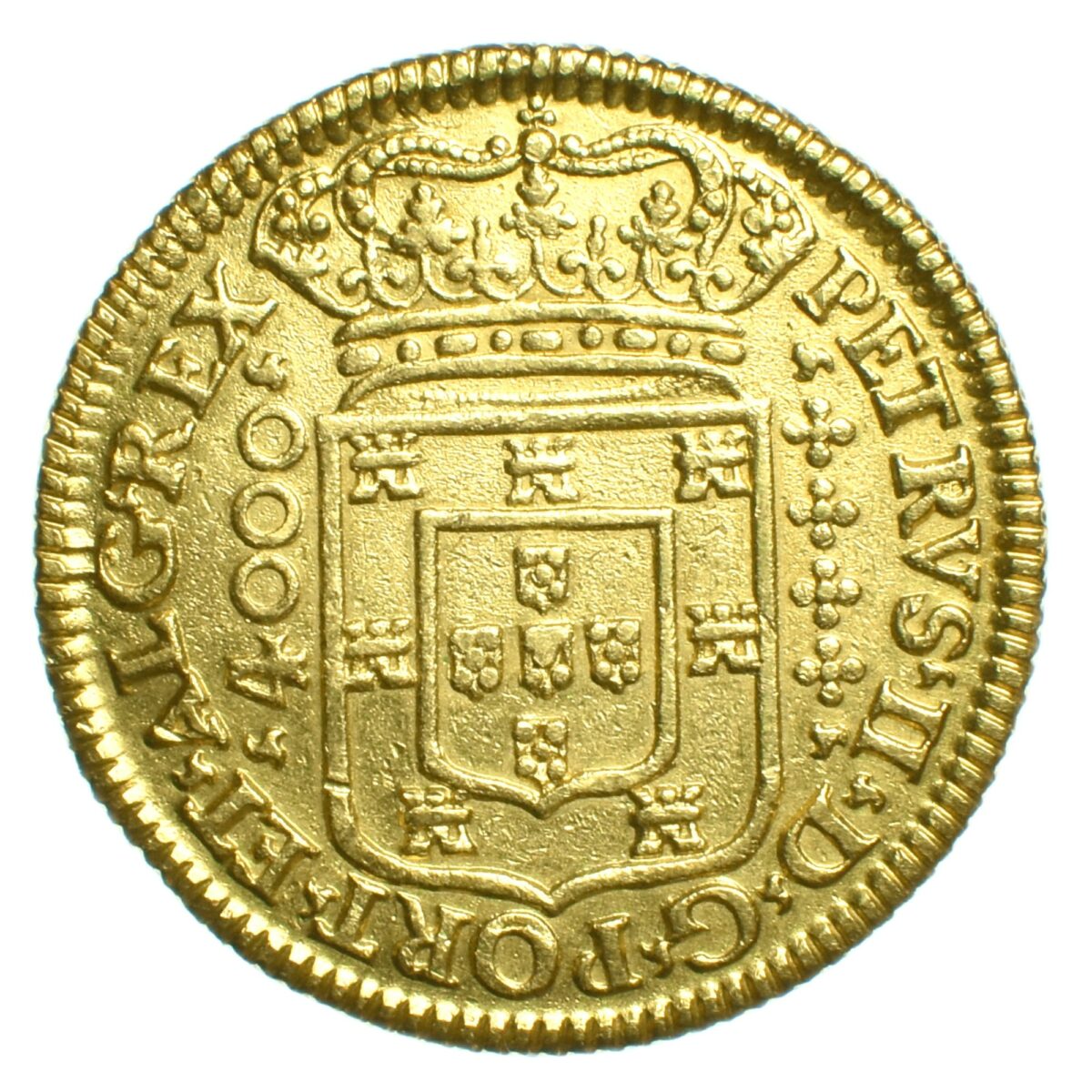 BRESIL 4000 REIS OR 1689 AVERS