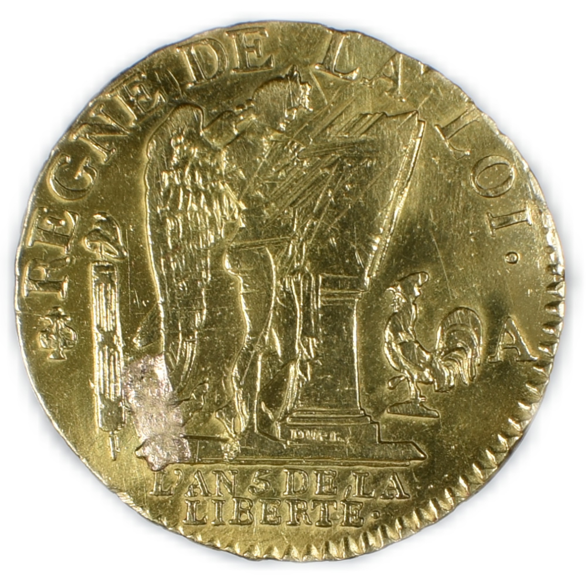 LOUIS XVI 24 LIVRES OR 1793 REVERS