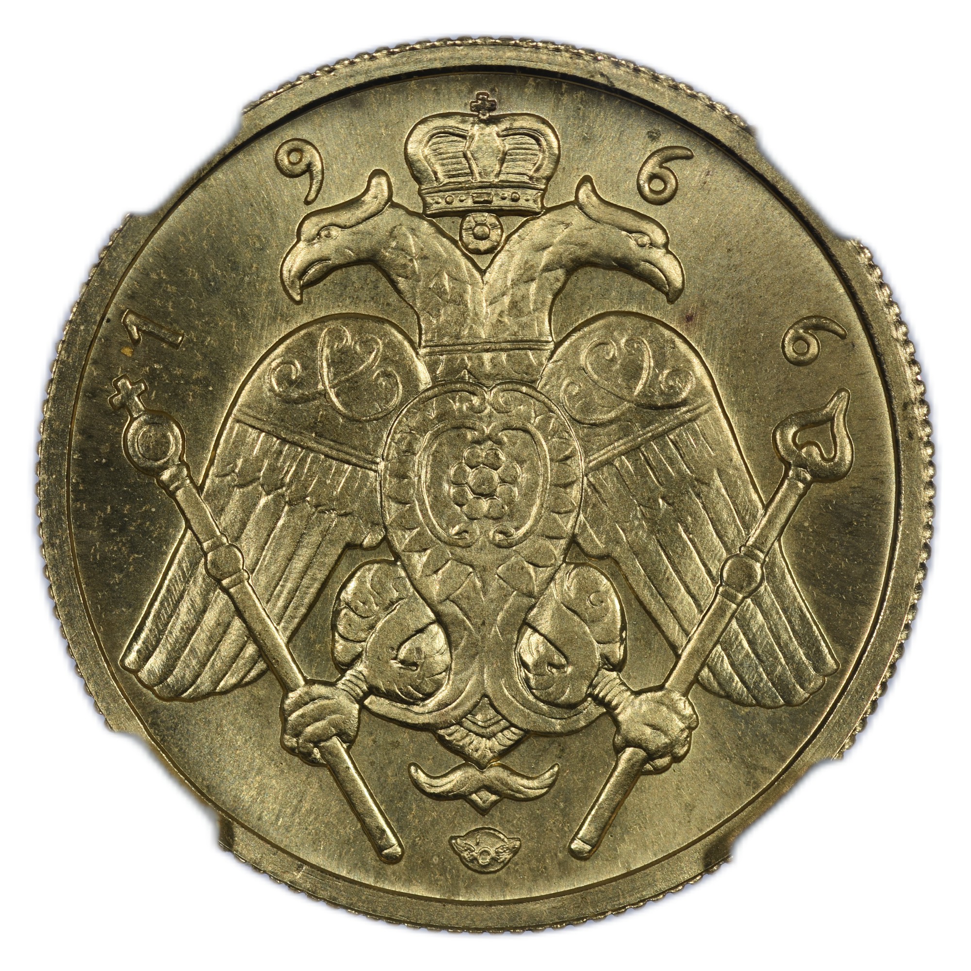 CHYPRE DEMI SOUVERAIN OR 1966 MAKARIOS REVERS