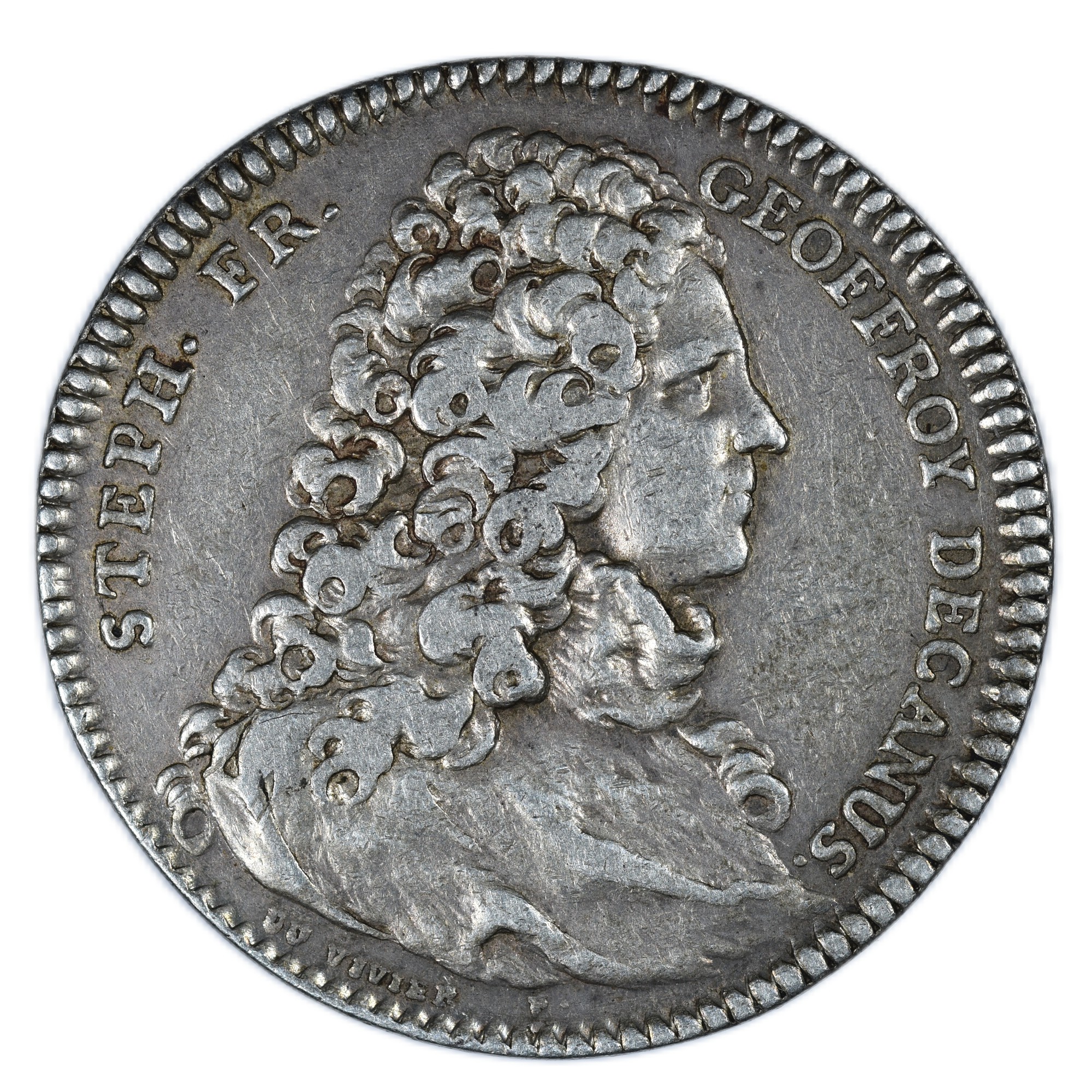JETON ARGENT GEOFFROY 1728 AVERS