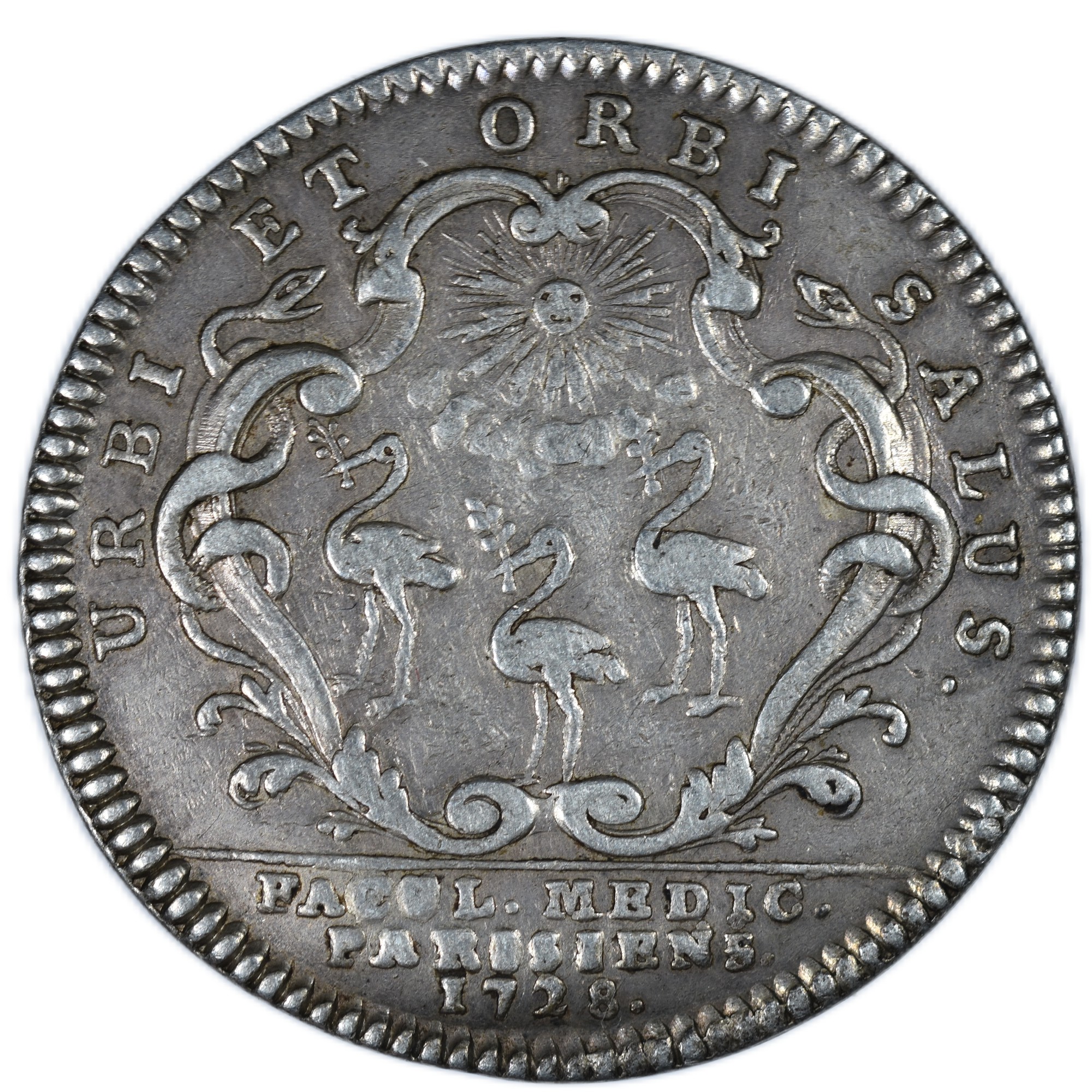 JETON ARGENT GEOFFROY 1728 REVERS