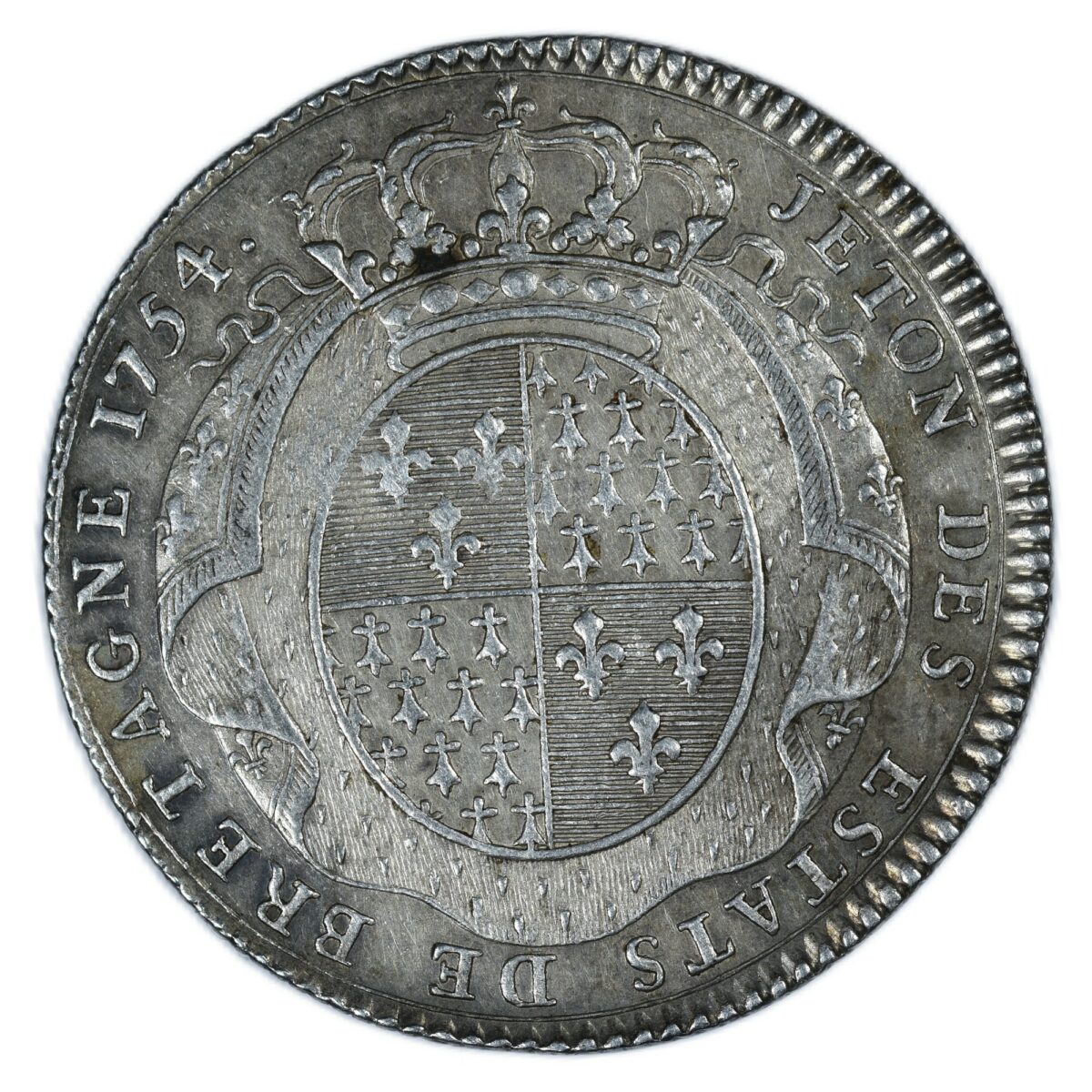 JETON ARGENT RENNES REVERS 1754
