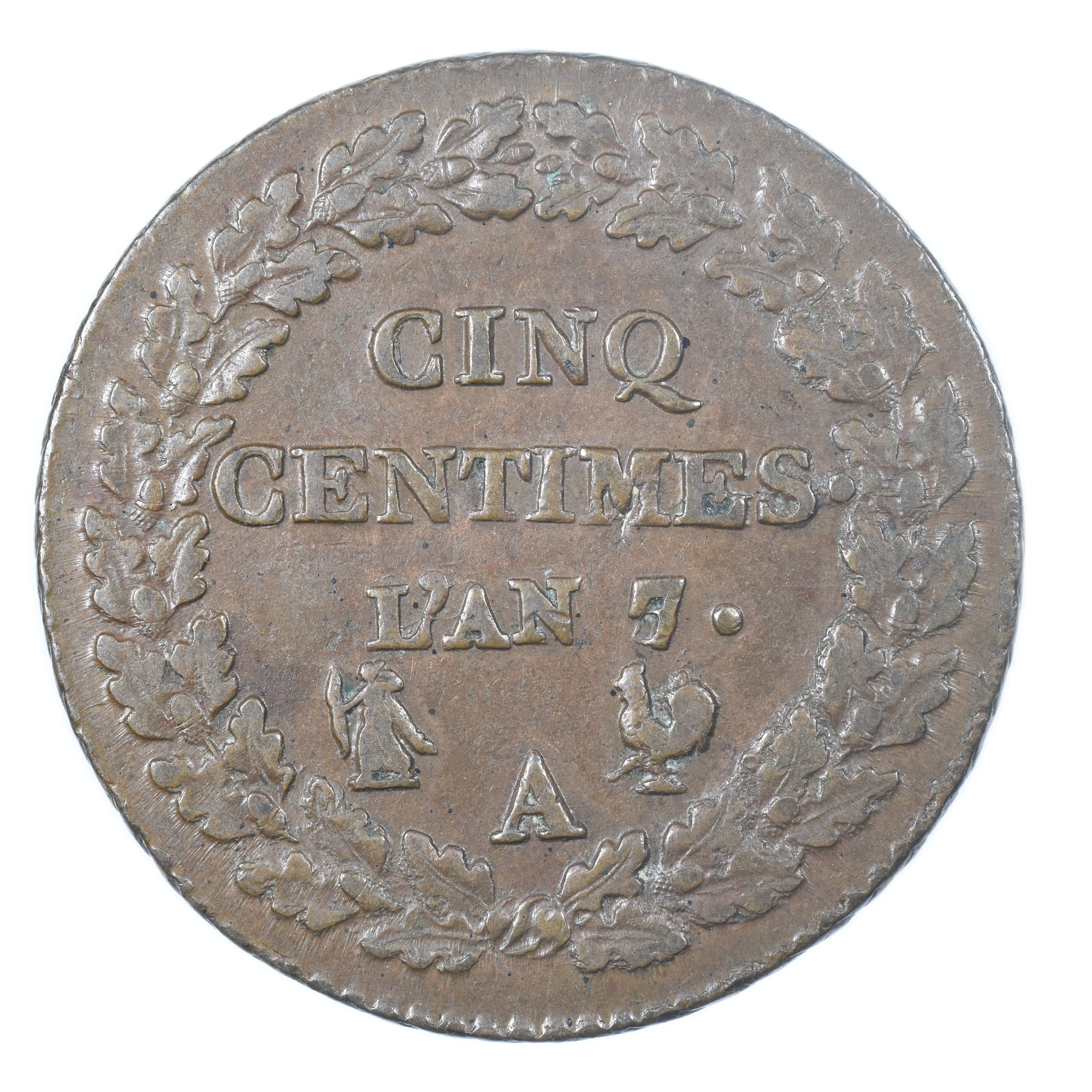 5 CENTIMES DUPRE AN 7 AVERS