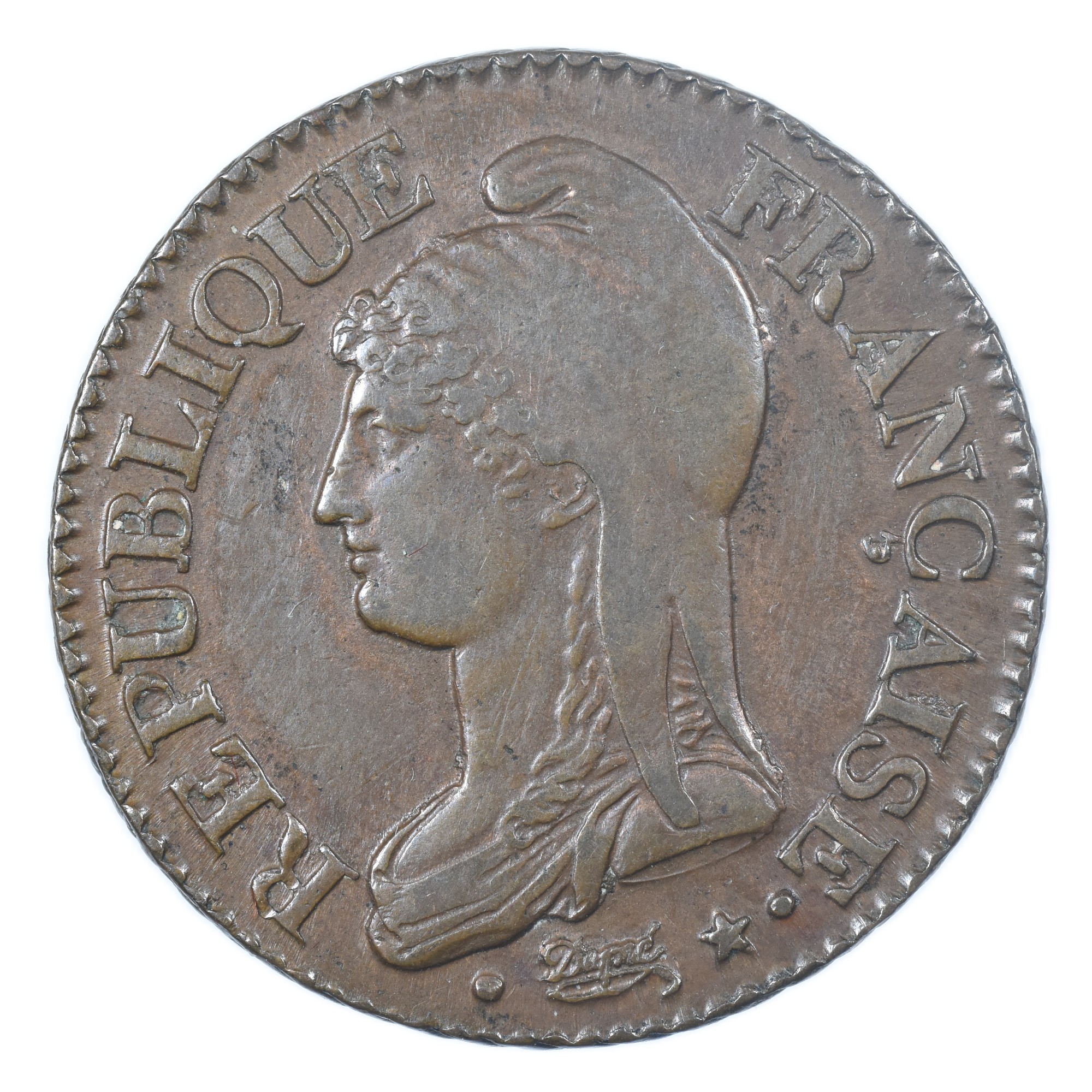 5 CENTIMES DUPRE AN 7 REVERS