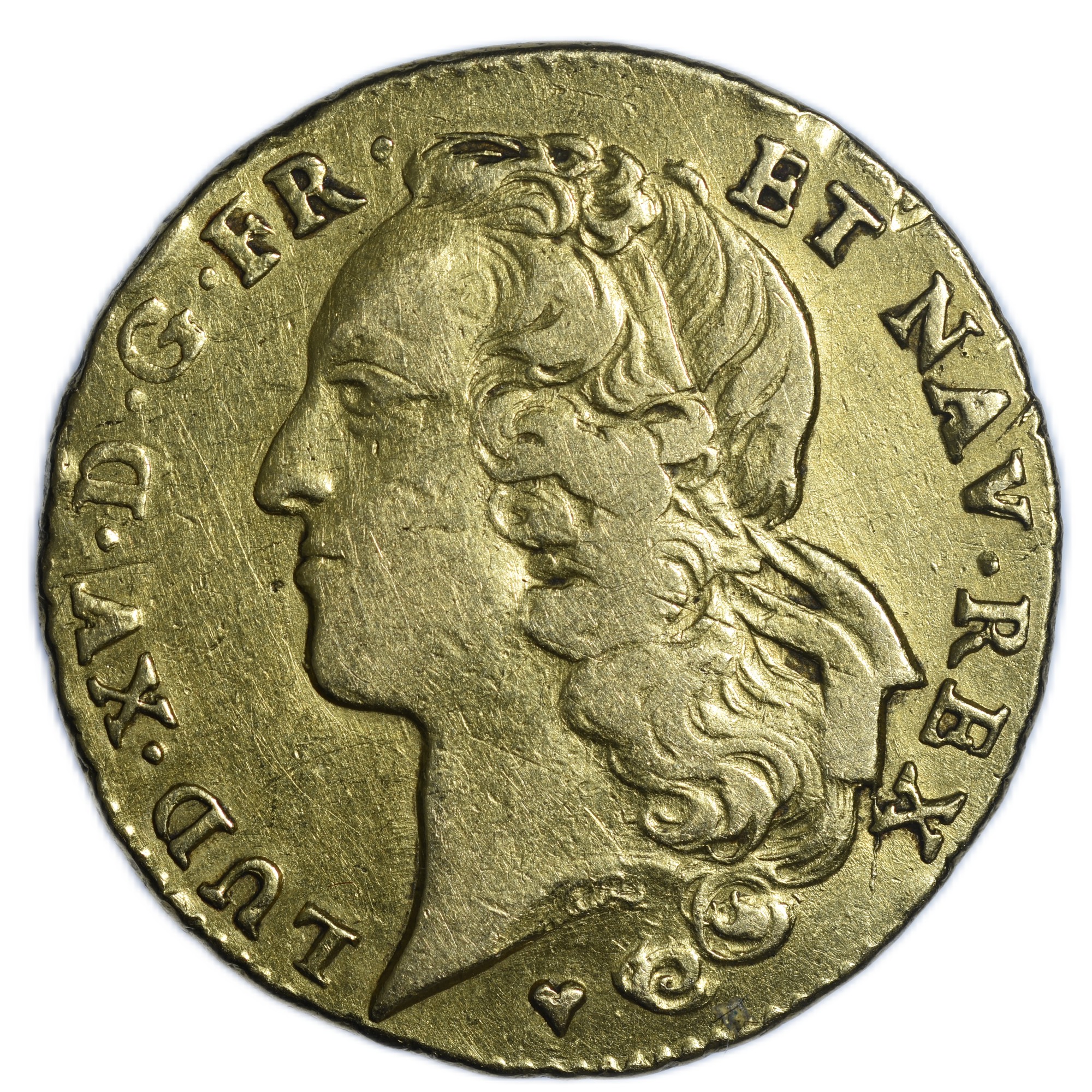 LOUIS XV DOUBLE LOUIS 1747 STRASBOURG AVERS