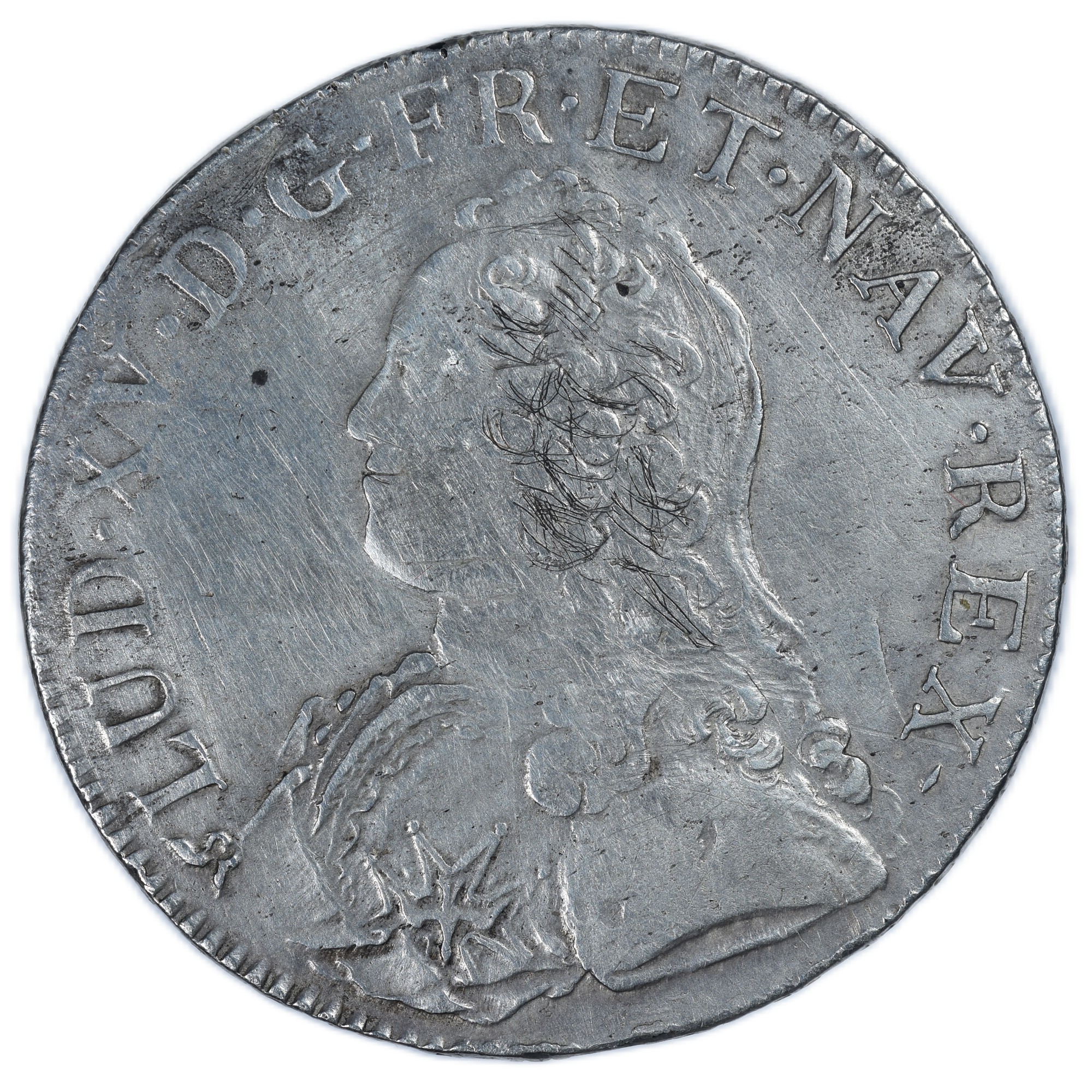 LOUIS XV ECU 1726 B ROUEN AVERS