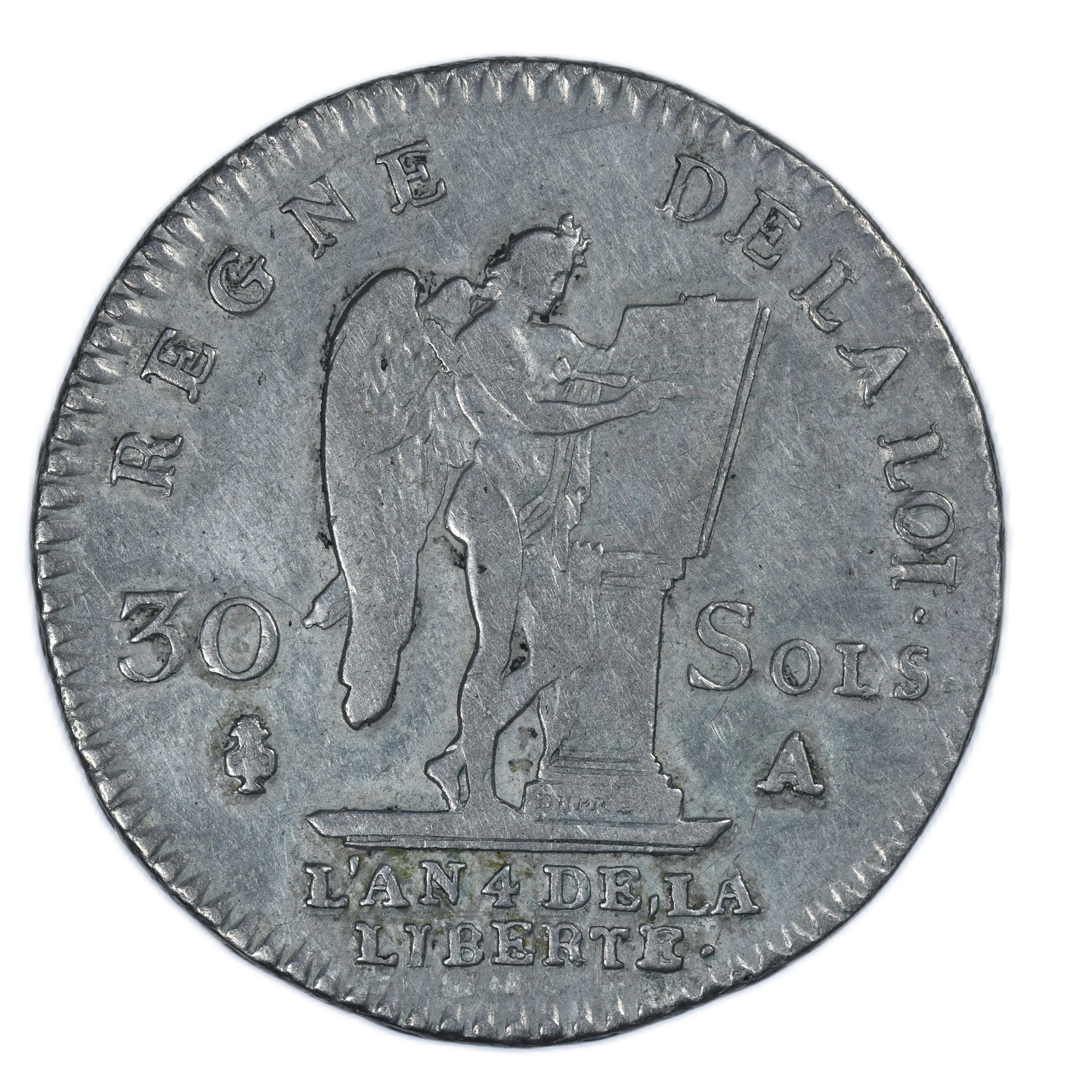 LOUIS XVI 30 SOLS 1792 PARIS REVERS