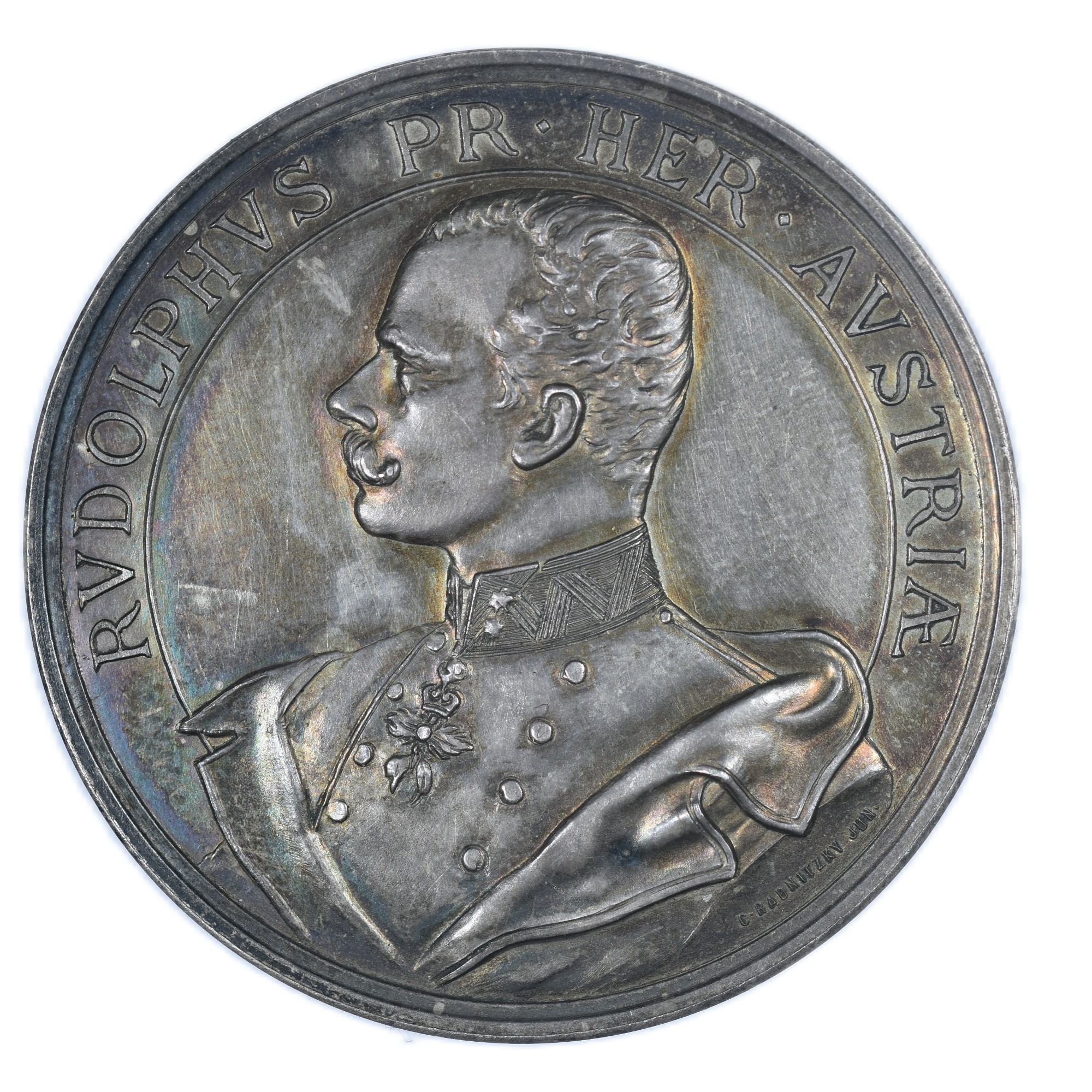 MEDAILLE AUTRICHE RUDOLF 1889 AVERS