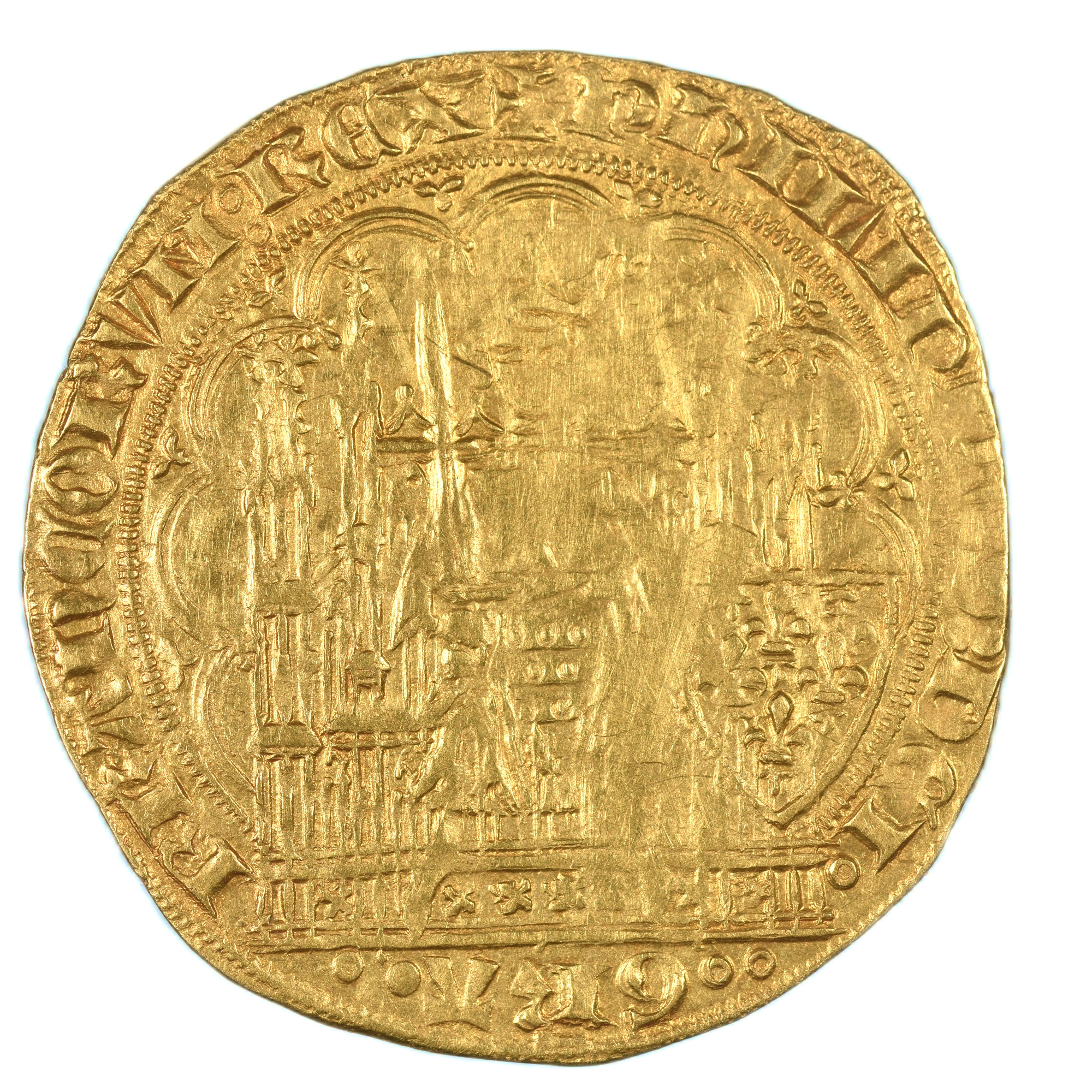 PHILIPPE VI ECU OR A LA CHAISE AVERS