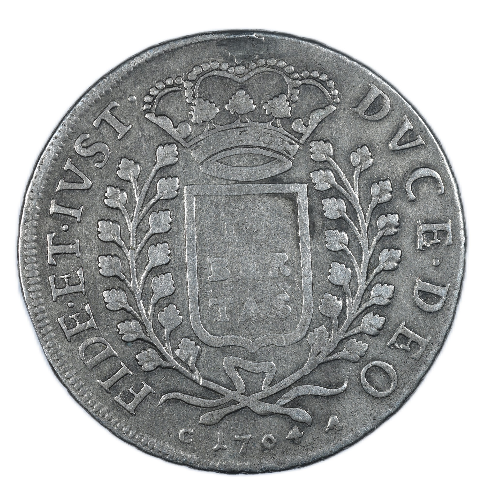 RAGUSE 2 DUCATS 1794 REVERS