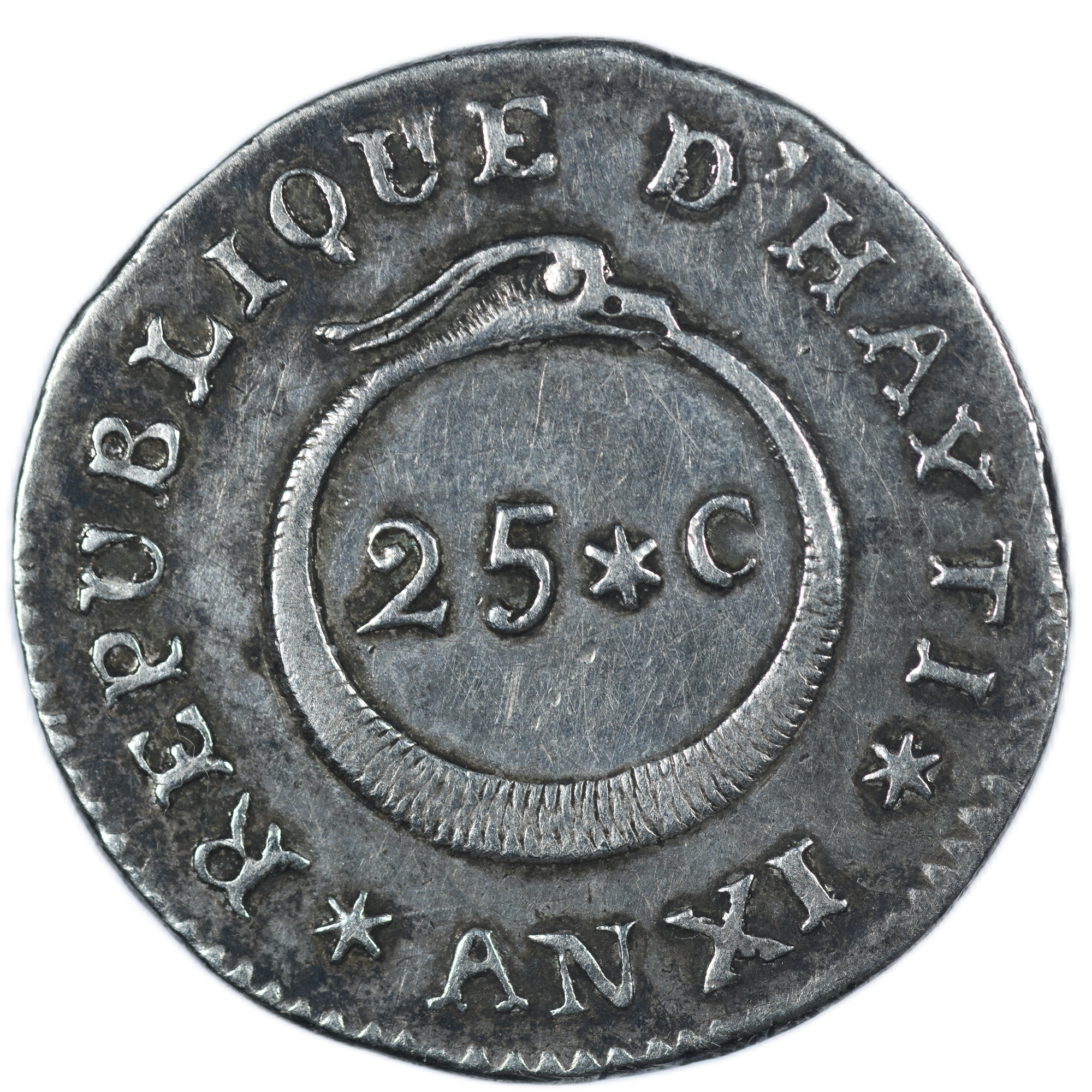 HAITI 25 CENTIMES 1814 REVERS