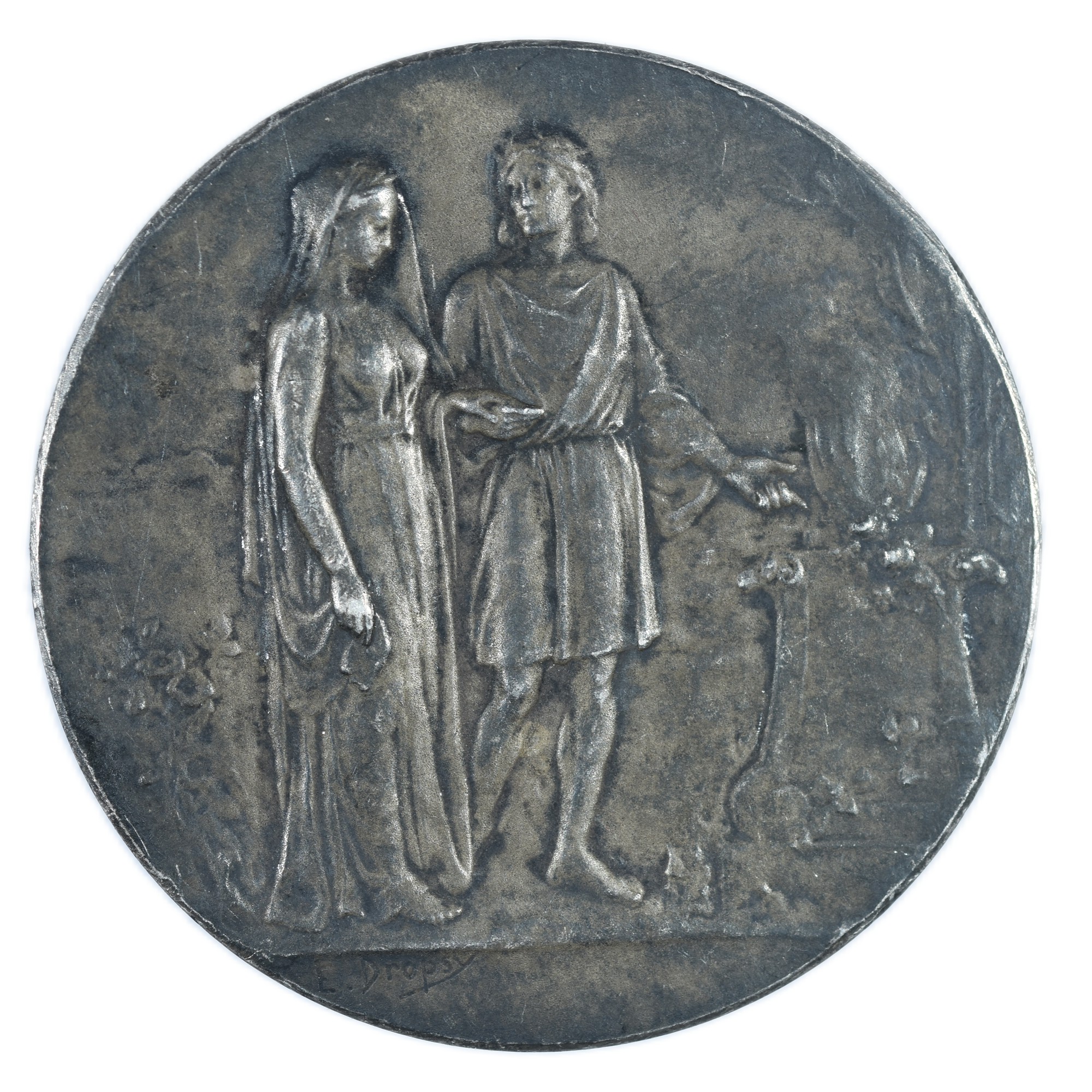 MEDAILLE DROPSY ARGENT MARIAGE REVERS