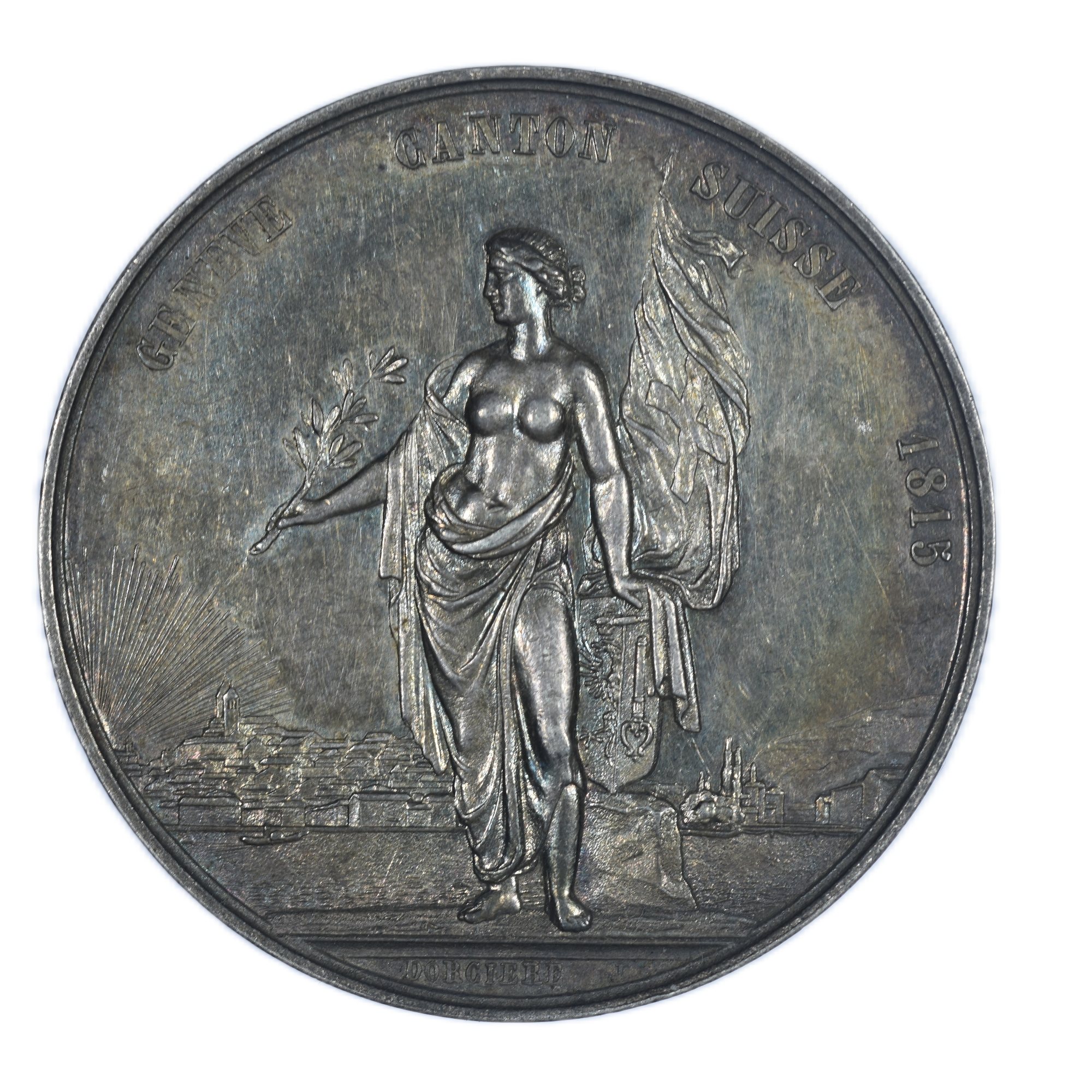 MEDAILLE SUISSE FESTIVAL TIR 1851 AVERS