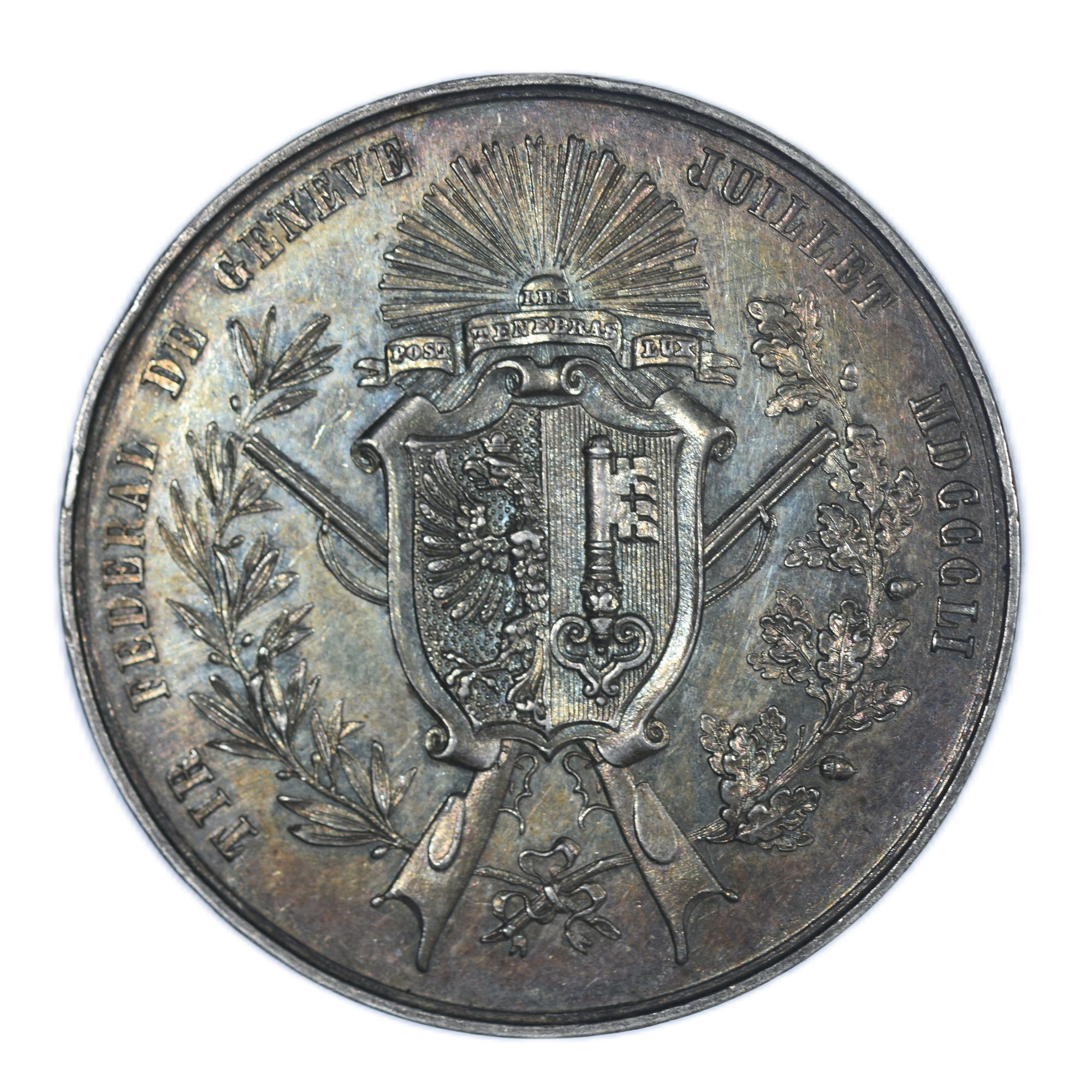MEDAILLE SUISSE FESTIVAL TIR 1851 REVERS