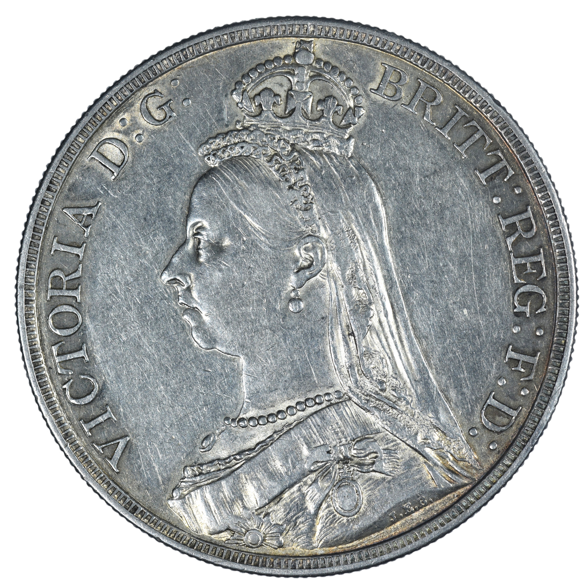 ANGLETERRE CROWN VICTORIA 1887 AVERS