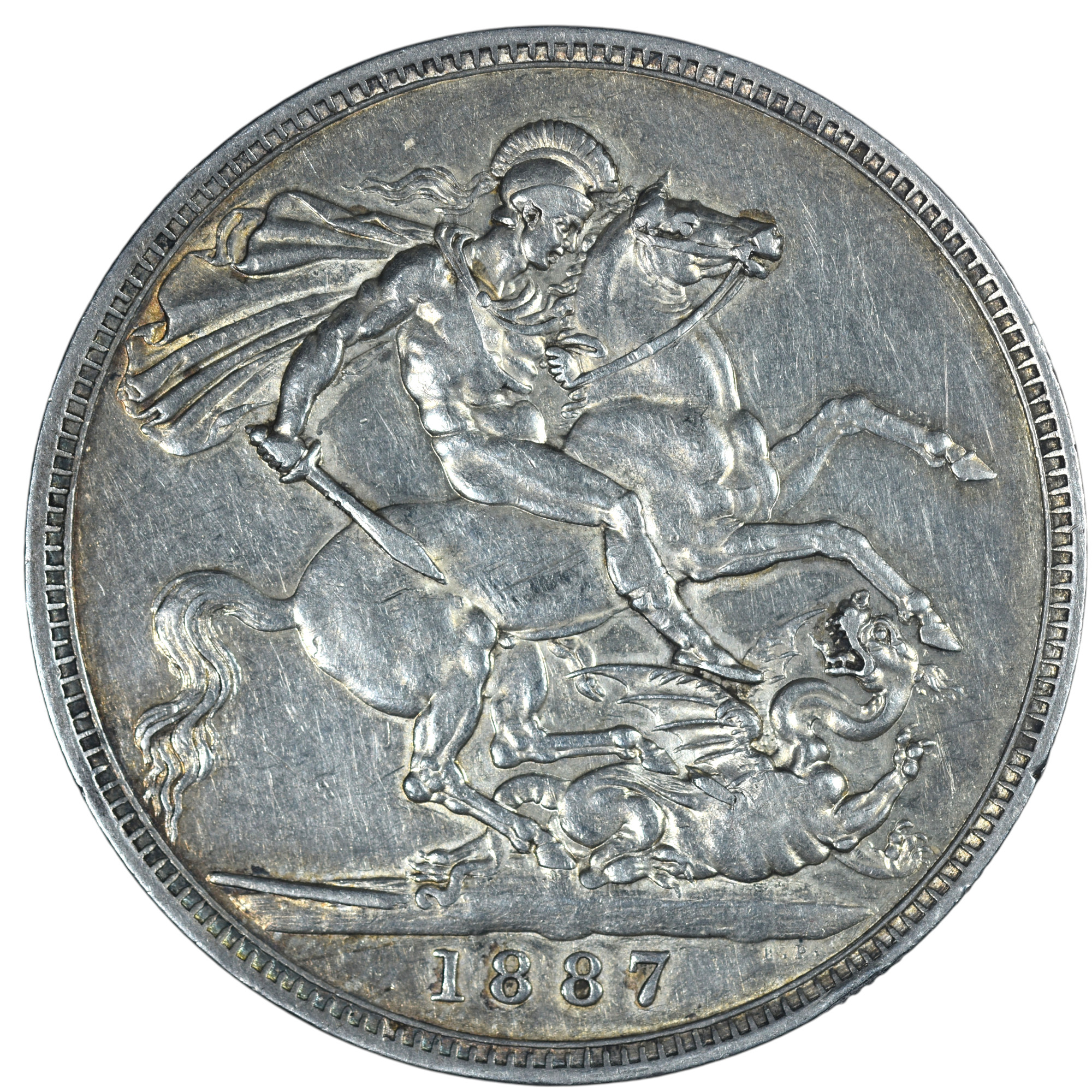 ANGLETERRE CROWN VICTORIA 1887 REVERS