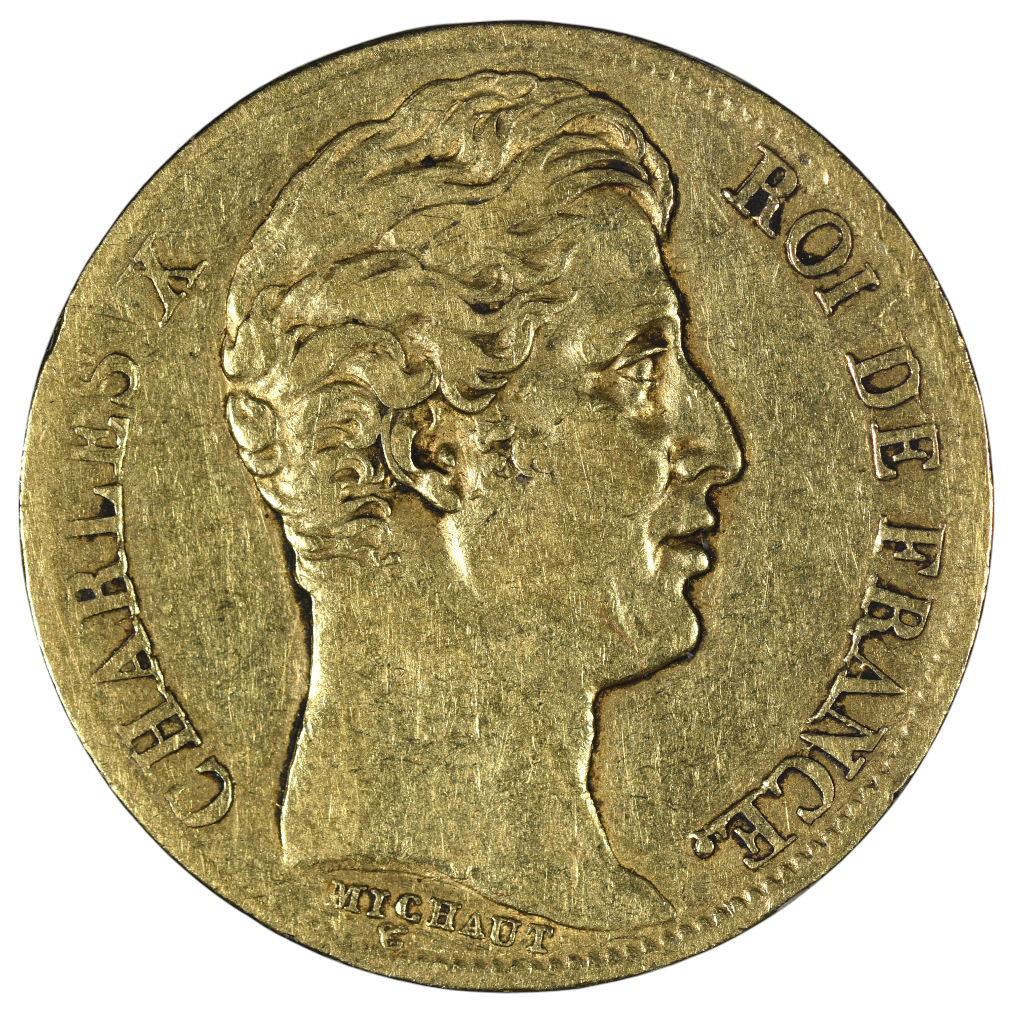 CHARLES X 20 FRANCS OR 1828 PARIS AVERS