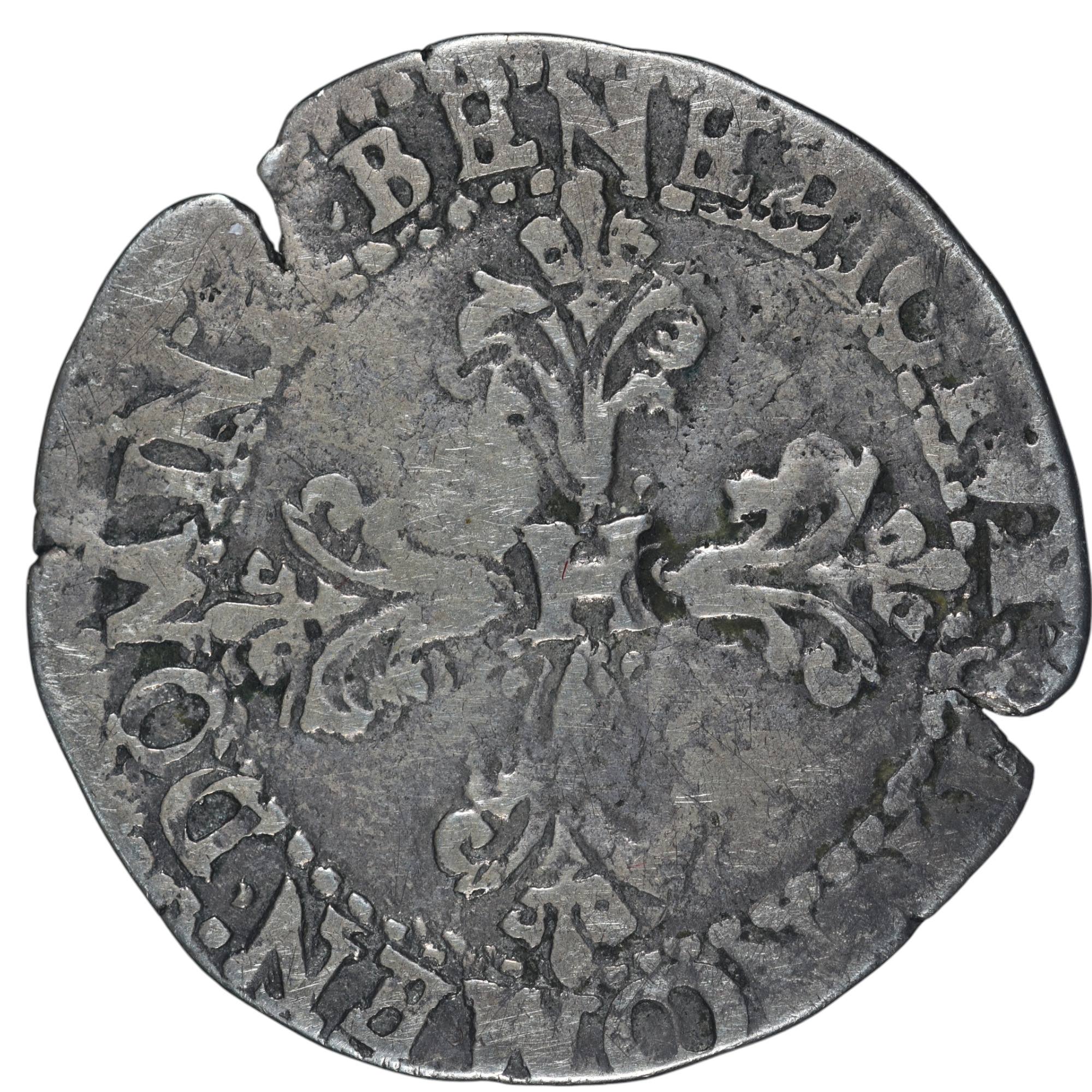 HENRI III QUART FRANC 1588 BORDEAUX REVERS