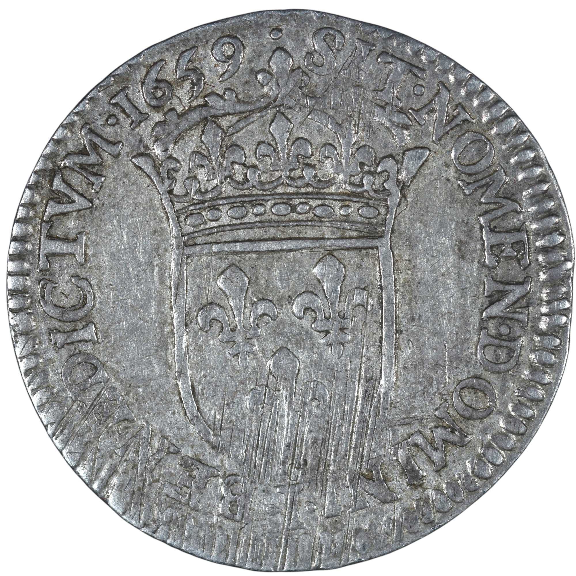 LOUIS XIV DOUZIEME 1659 LIMOGES REVERS