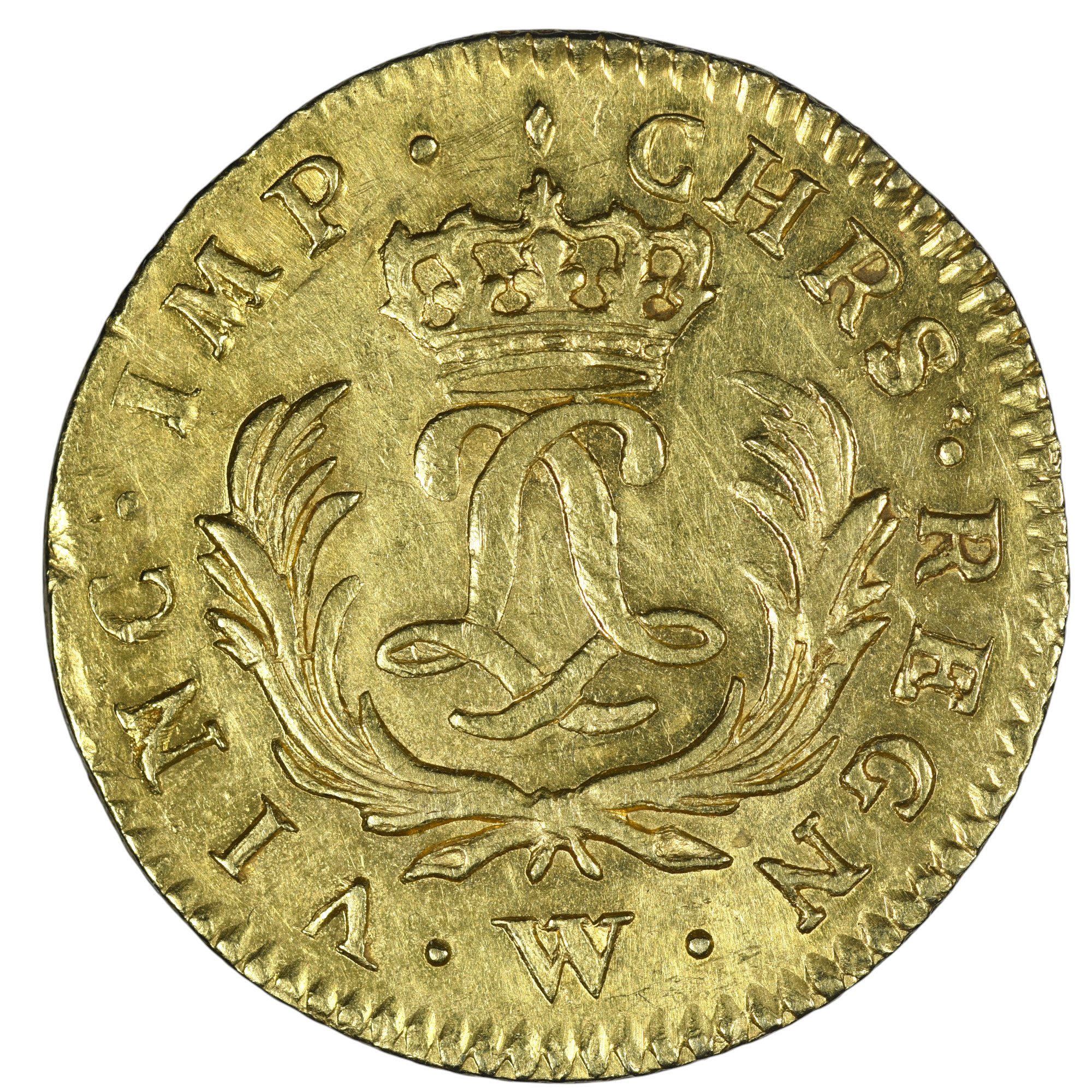 LOUIS XV LOUIS OR MIRLITON 1724 LILLE REVERS