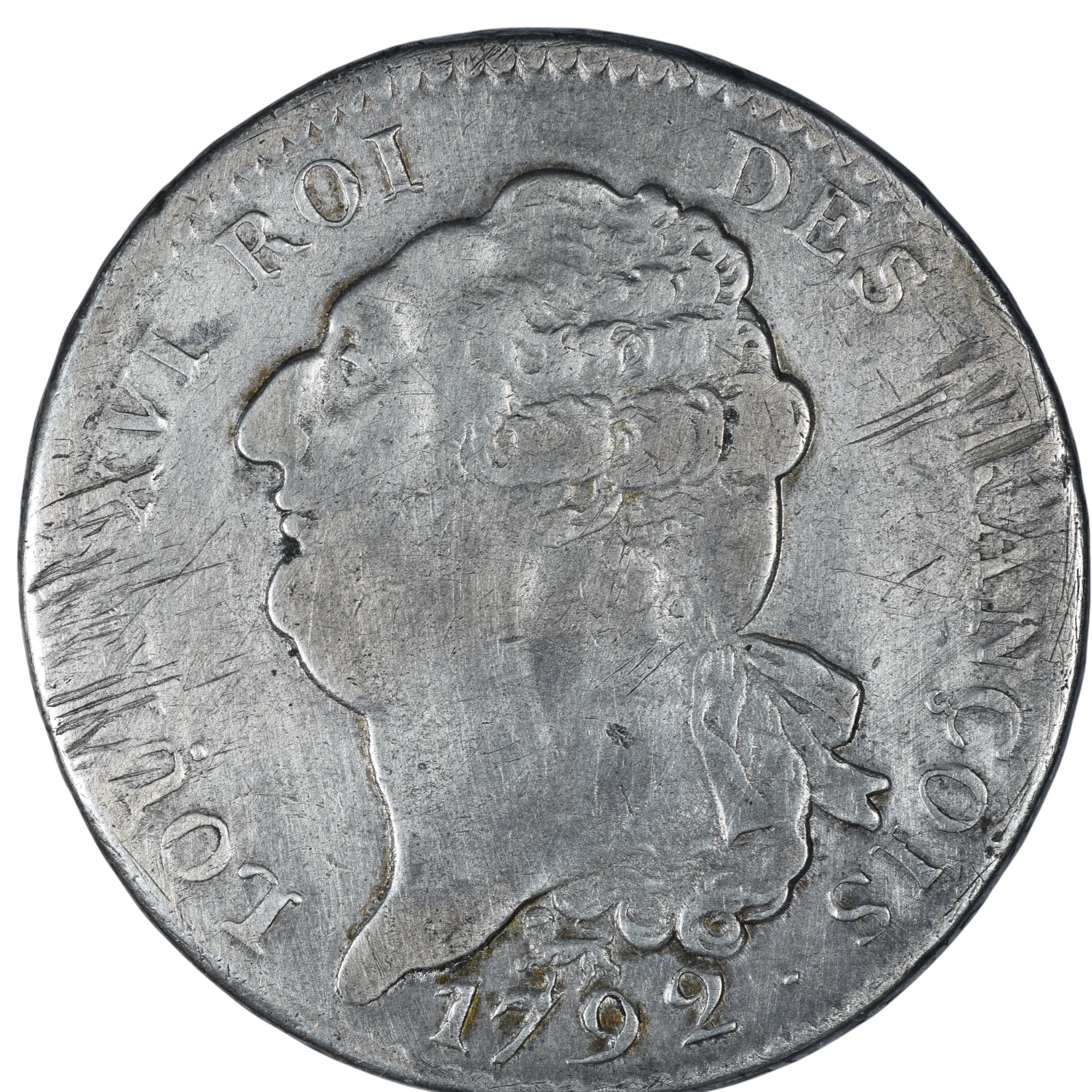 LOUIS XVI 6 LIVRES 1792 PARIS AVERS