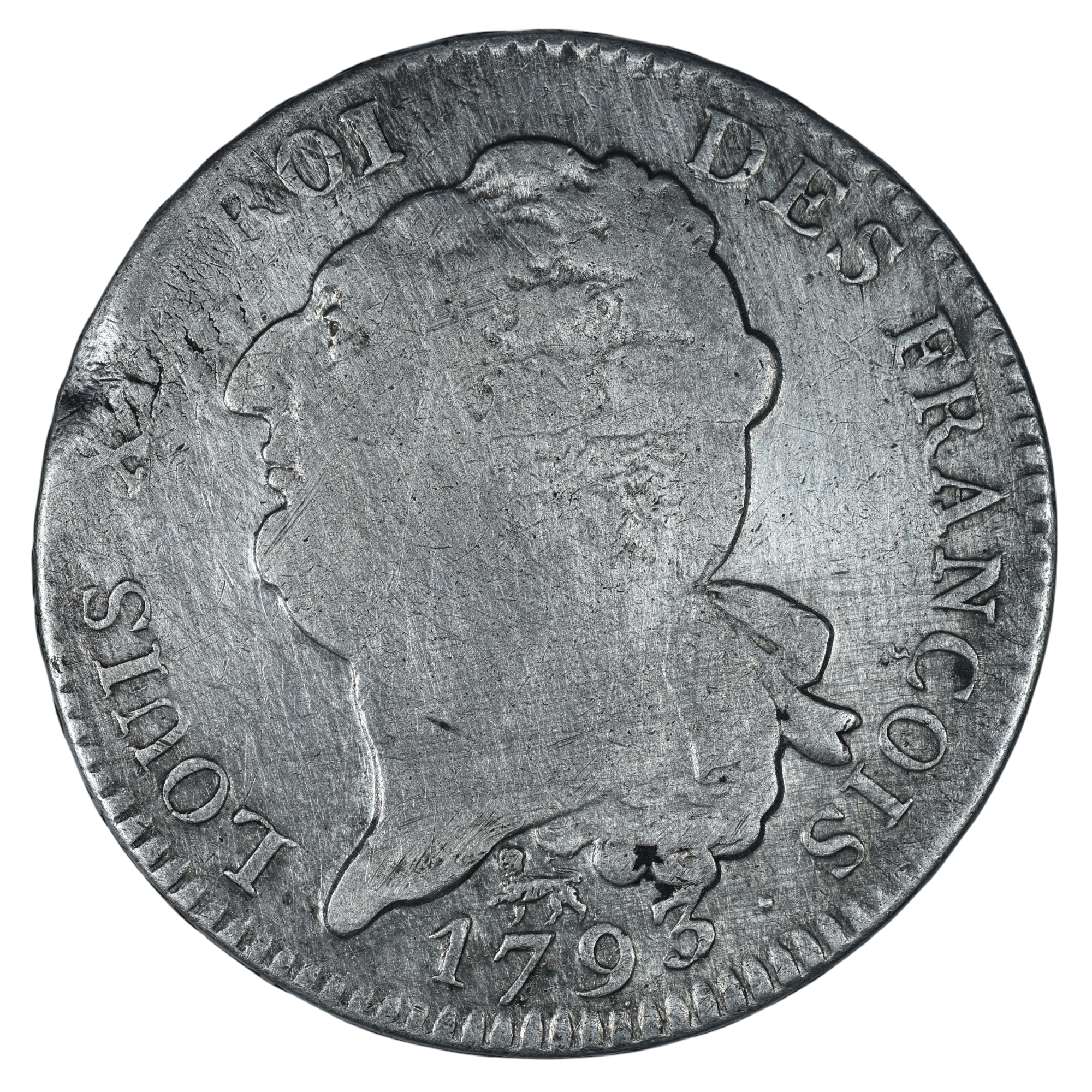 LOUIS XVI 6 LIVRES 1793 PARIS AVERS