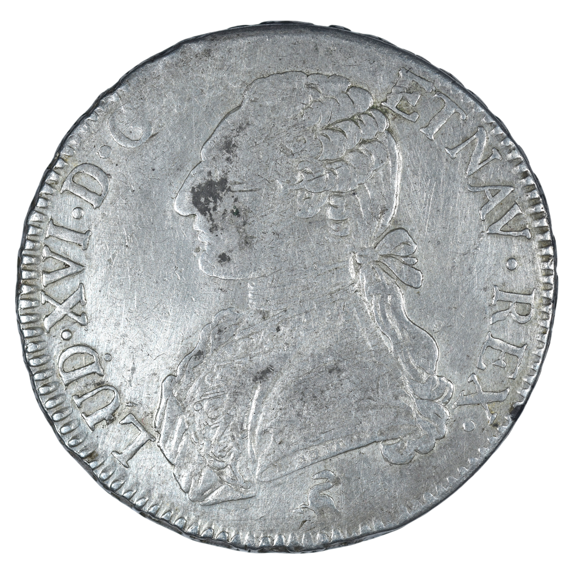 LOUIS XVI ECU 1789 PARIS AVERS