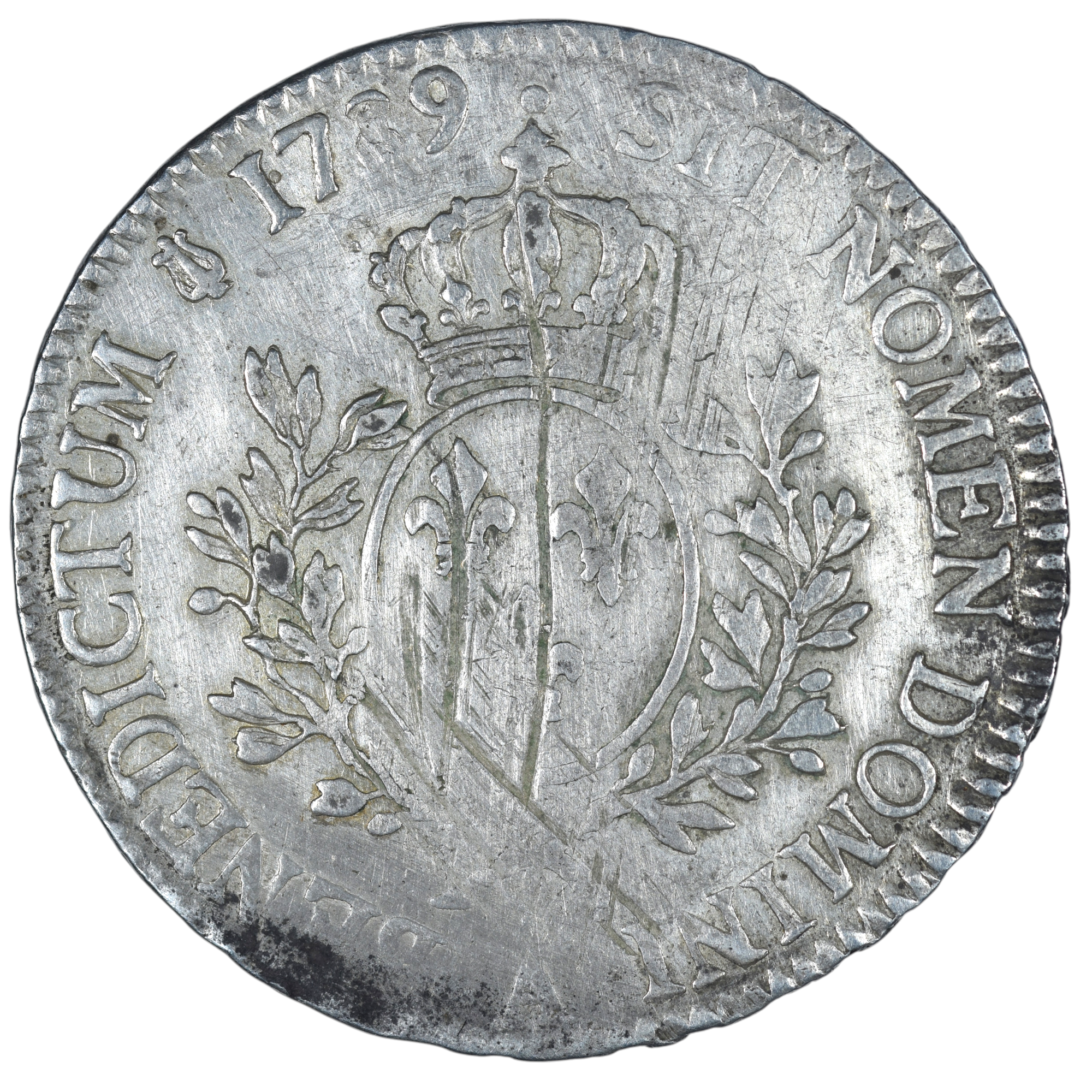 LOUIS XVI ECU 1789 PARIS REVERS